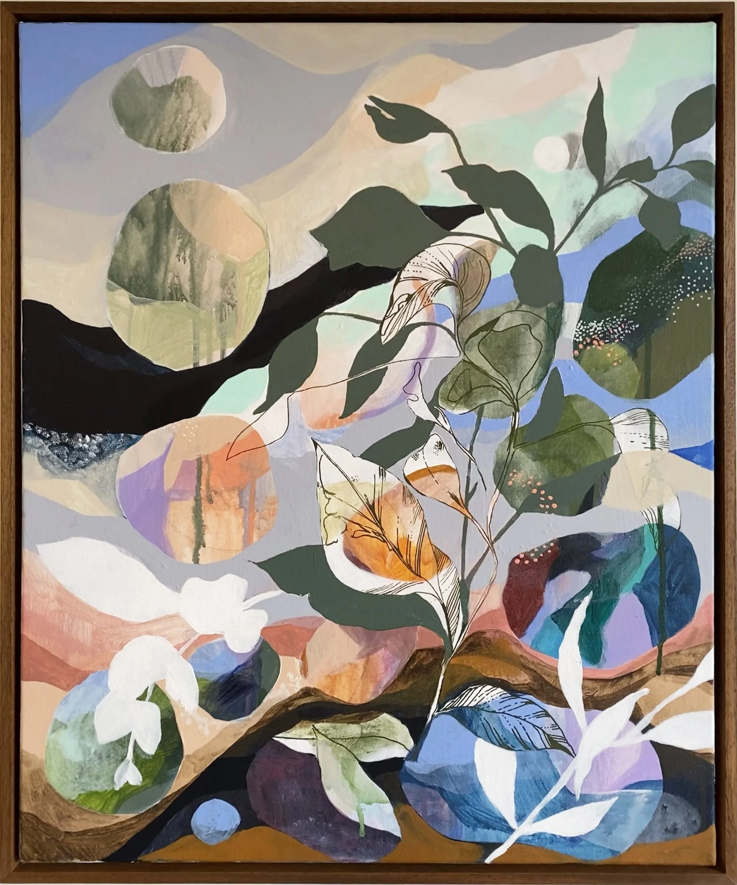 'Ancient Garden 1' acrylic and mixed media on canvas 2021