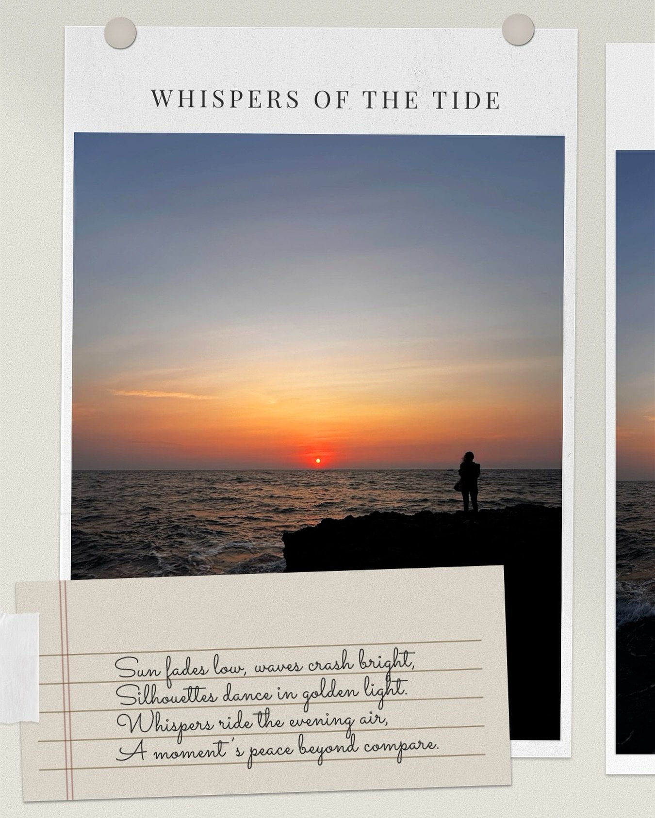 ..:: W H I S P E R S::..
.
.
Sun fades low, waves crash bright,
Silhouettes dance in golden light.
Whispers ride the evening air,
A moment&rsquo;s peace beyond compare.
.
.
#goa #sunset #orange #girl #sea #shadesofred #solo_travel_er