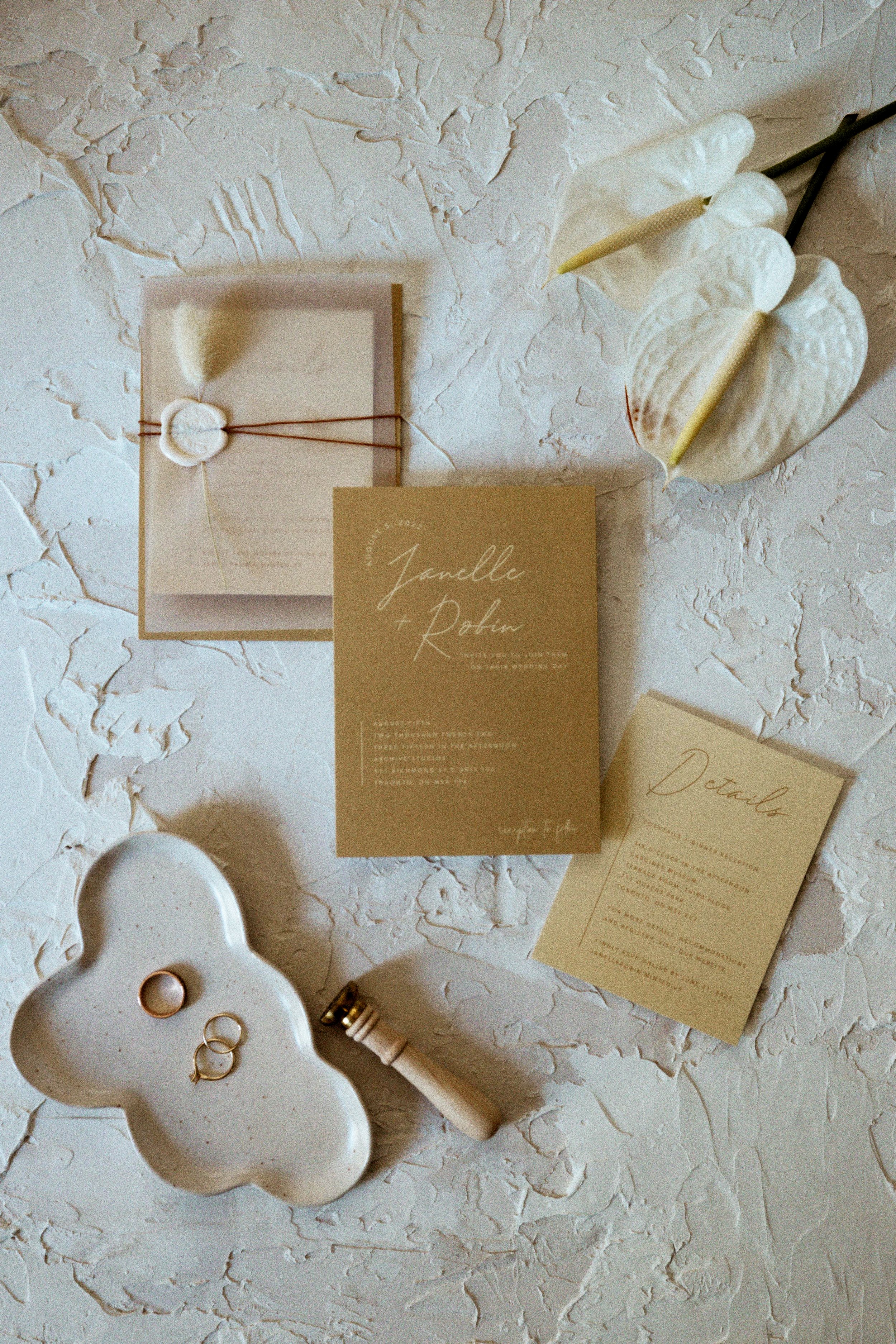elopement details with invitation and small details that mean everything