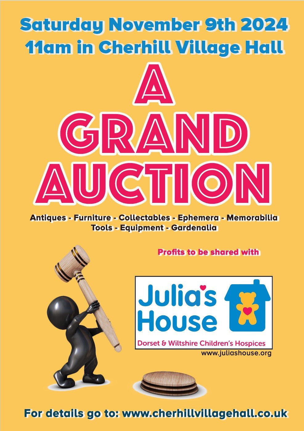 CHERHILL VILLAGE GRAND AUCTION — Cherhill Village Hall