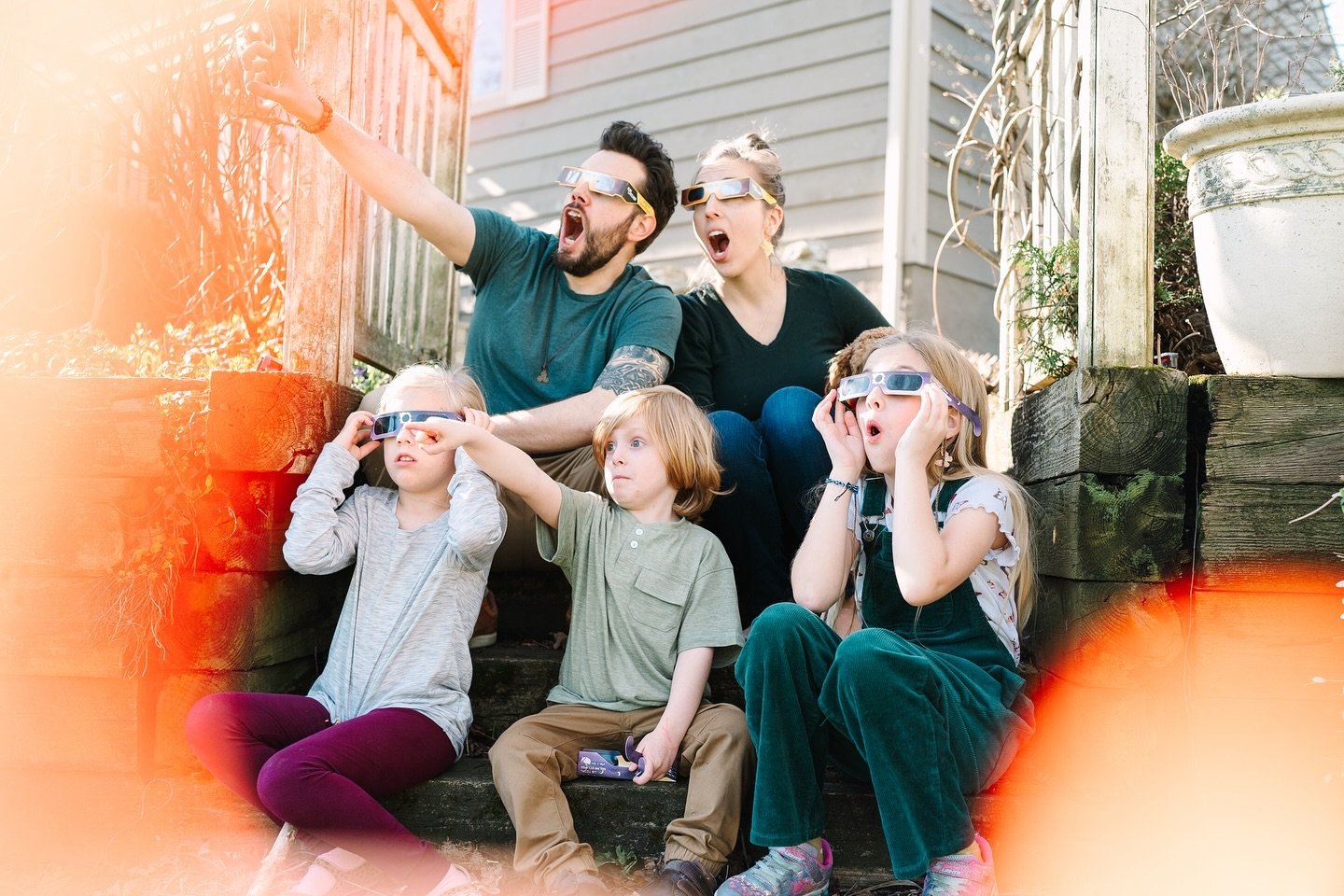 Naturally, when you have a family session on eclipse day, you have to take a photo for the memories. *NOT taken during the actual eclipse, no children were harmed in the making of this photo 🤣