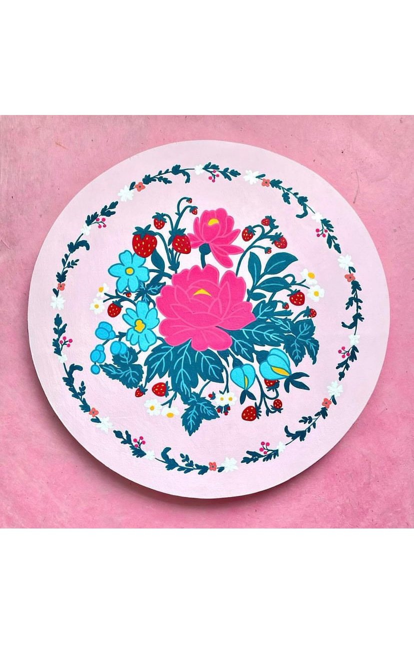 Diameeter 40cm - Akrüül puidust paneelil.jpg