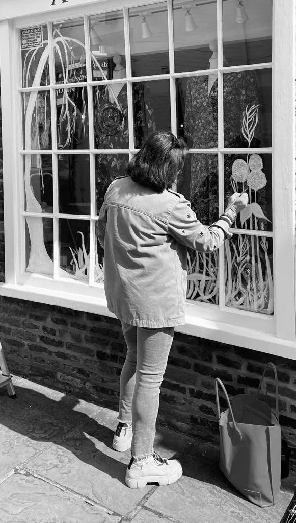 Philippa Edwardson designs a shop window art installation