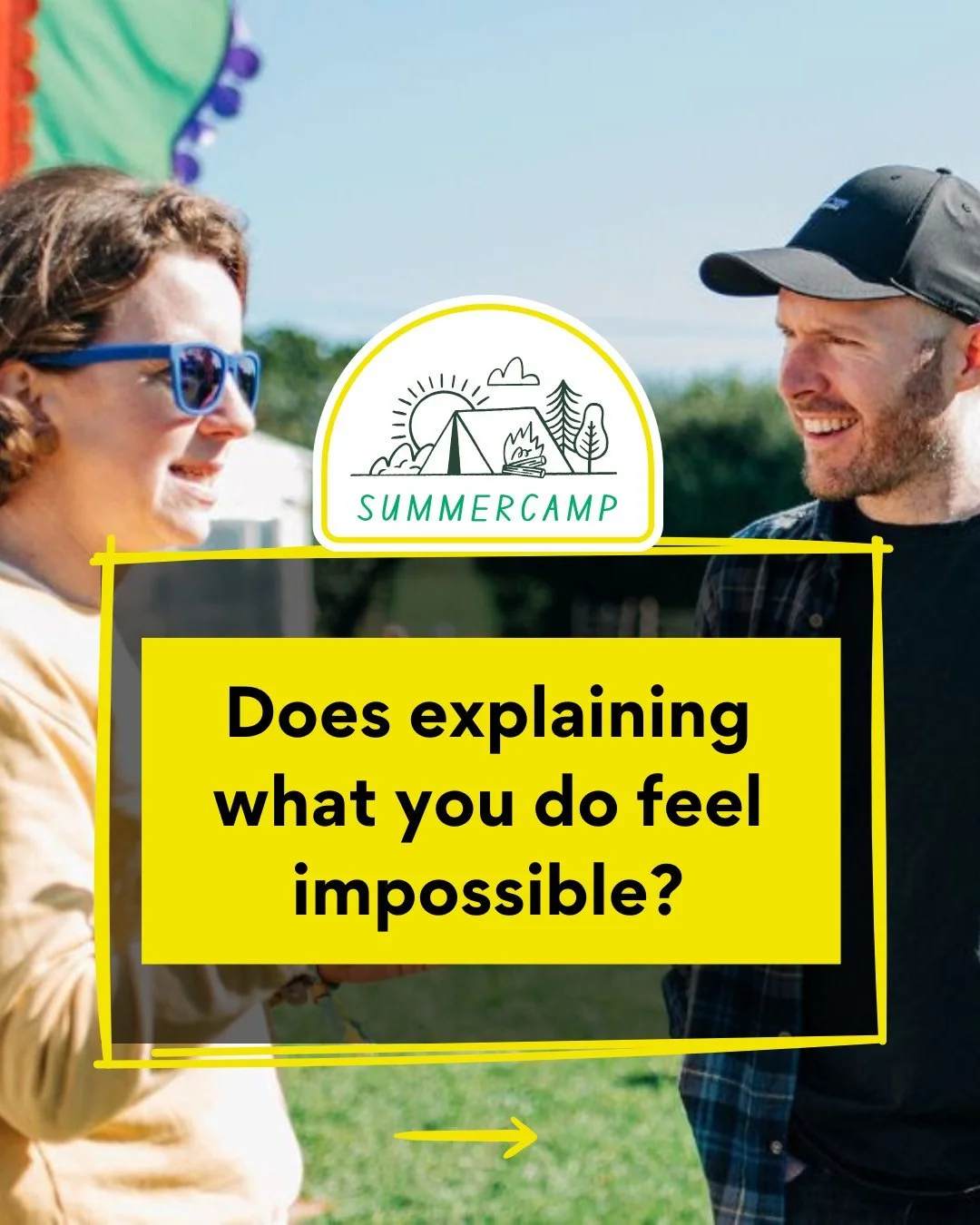 You know your work matters.

But when someone asks, &quot;So, what do you do?&quot;... cue the internal scramble.

The self-consciousness of not sounding &quot;salesy&quot; or rehearsed.

Feeling your throat tighten up.

Or you start talking .. and t