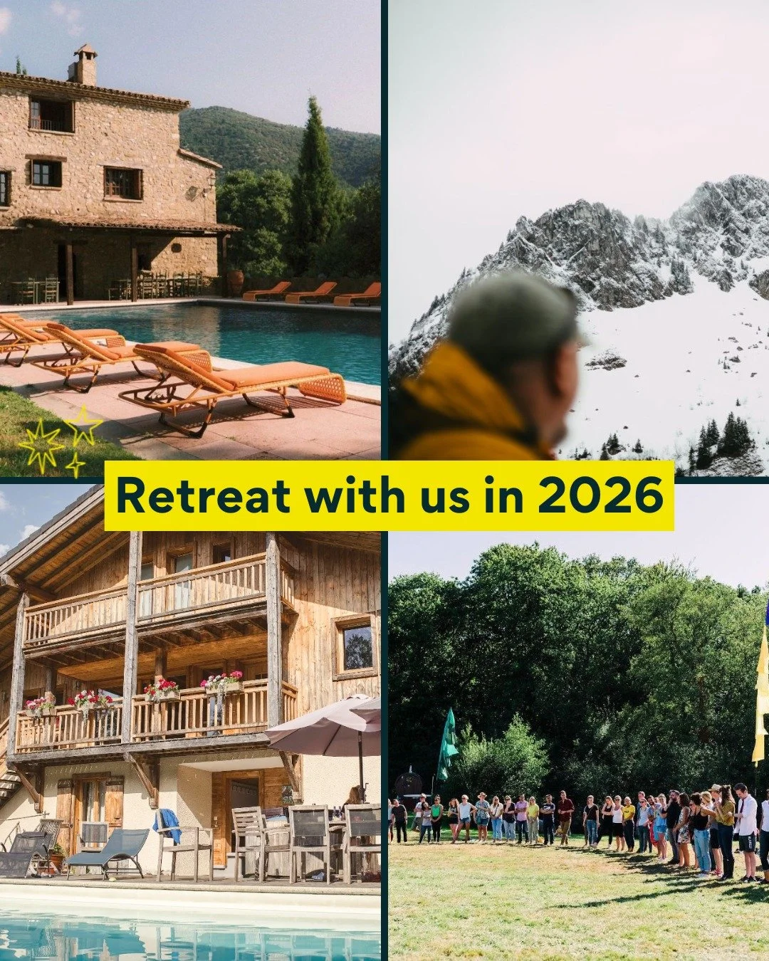 A happy new year to you.

We've got a few in-person, and off-grid, gatherings lined up for 2026.

So if you're thinking about investing in yourself &ndash; and community &ndash; this year, here's some opportunities to come play with us.

Many of the 