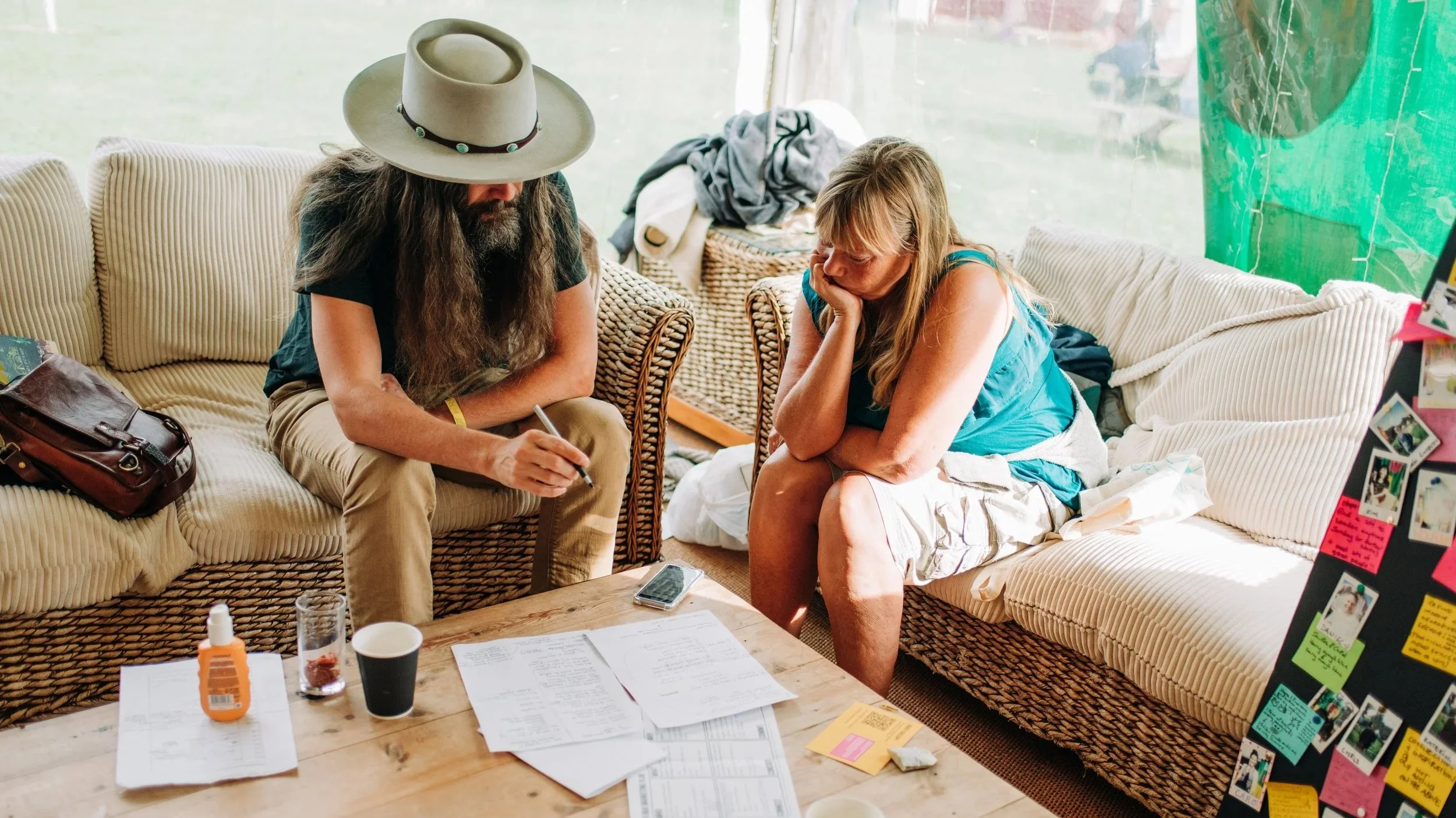 Tad Hargrave giving a one-to-one at Summercamp
