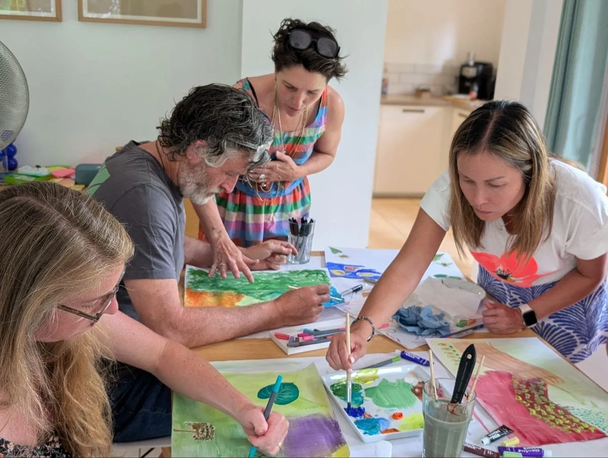 Creative painting session led by Claire Knill at Alptitude 2026