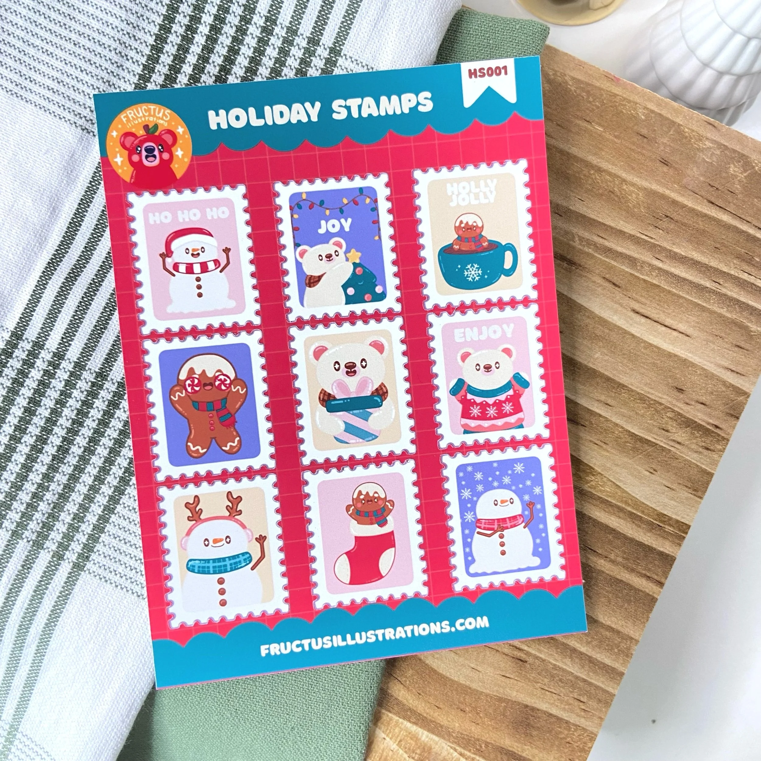 Holiday Stamps - Sticker Sheet