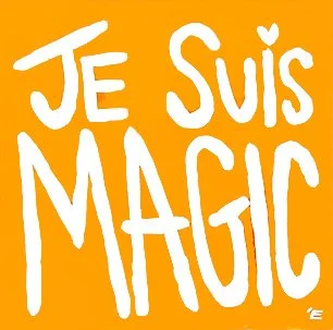 12"x12" JE SUIS MAGIC / acrylic on Strathmore 400-series with linen finish / 16"x16" white frame and matted (the SIGNATURE-STYLE SERIES) 