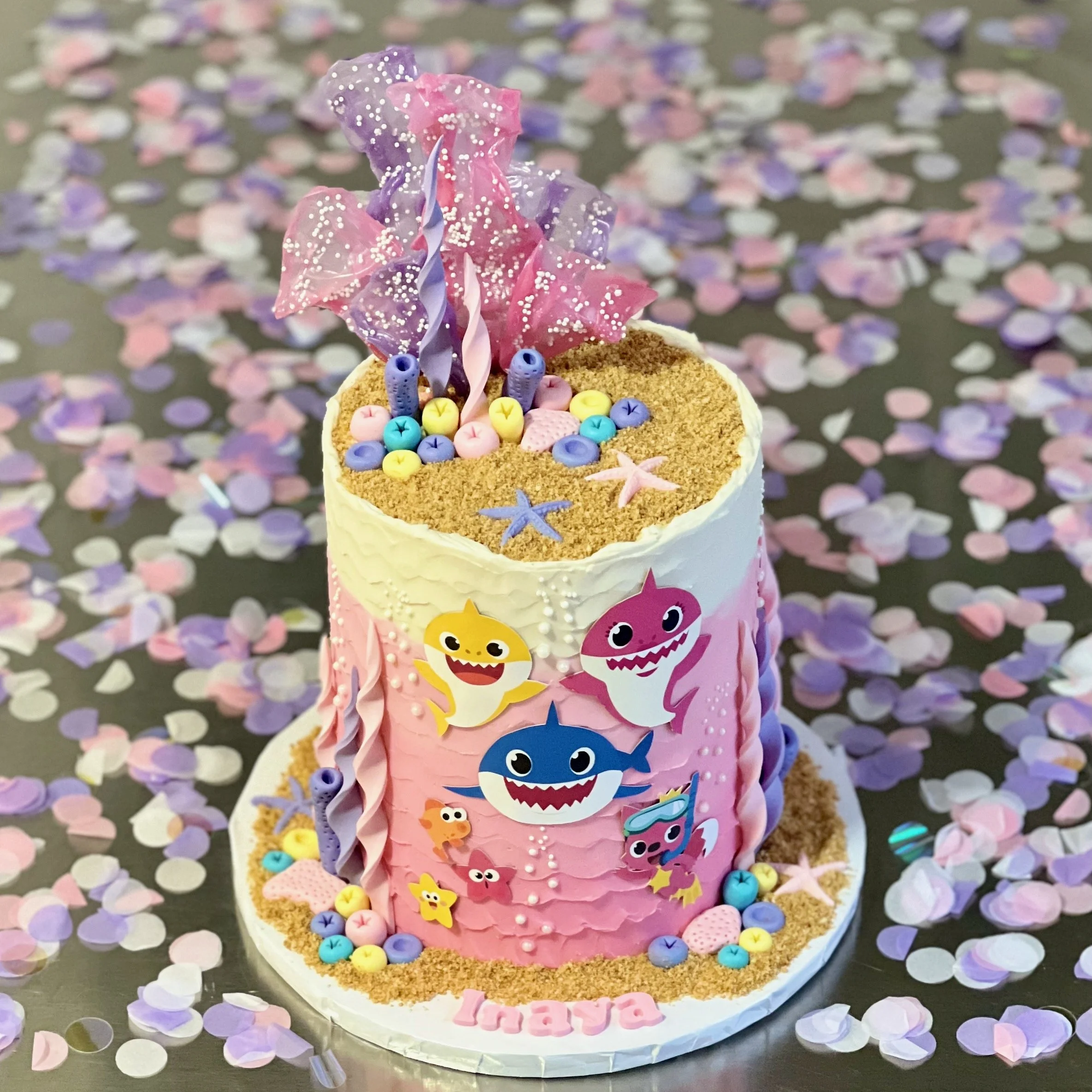 Baby Shark Cake pink