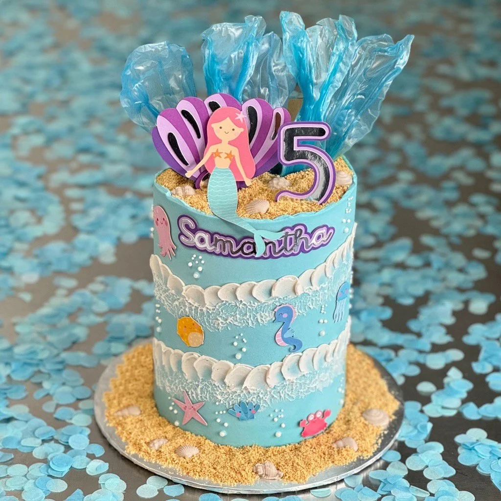 The Mermaid and Sea friends Cake • Le Gâteau La Sirène et ses Amis de la Mer