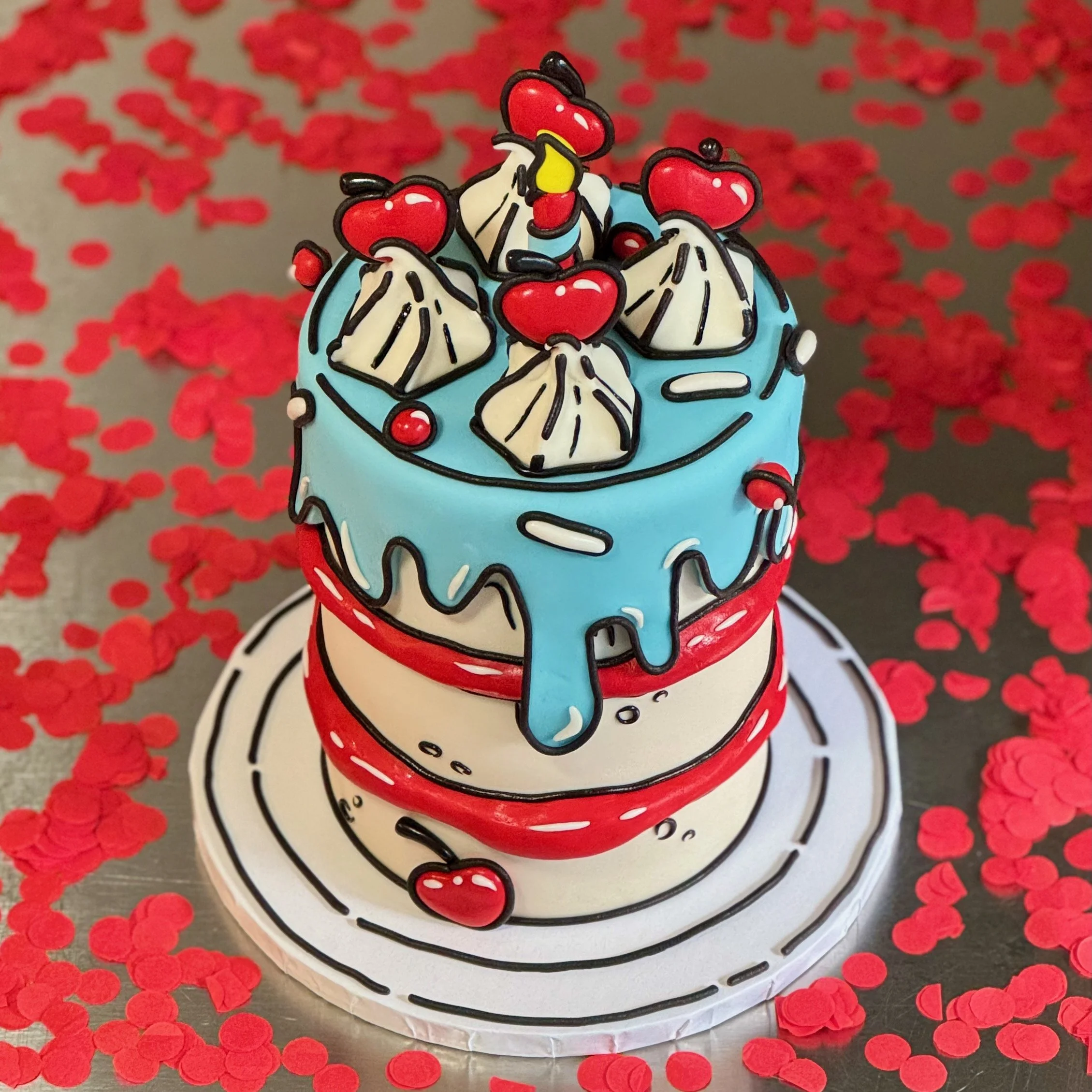 The Cherries Cartoon Cake • Le Gâteau Cerises en Dessin Animé