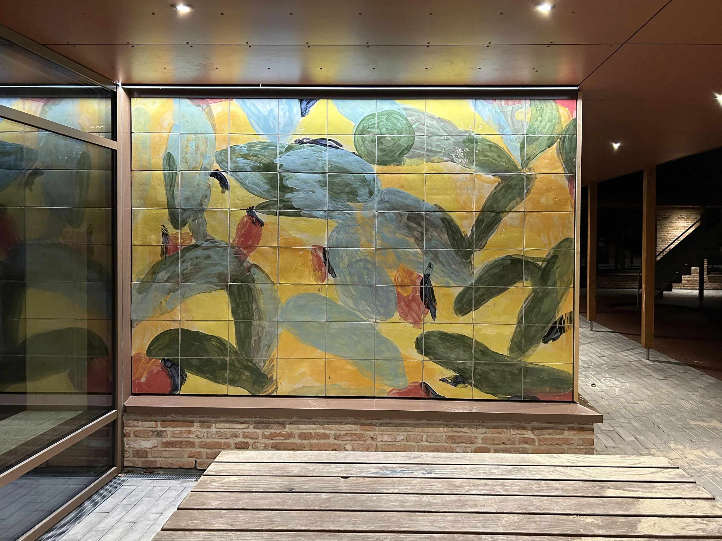 Kredsløb og forvandling 2, keramisk maleri, Lysholt