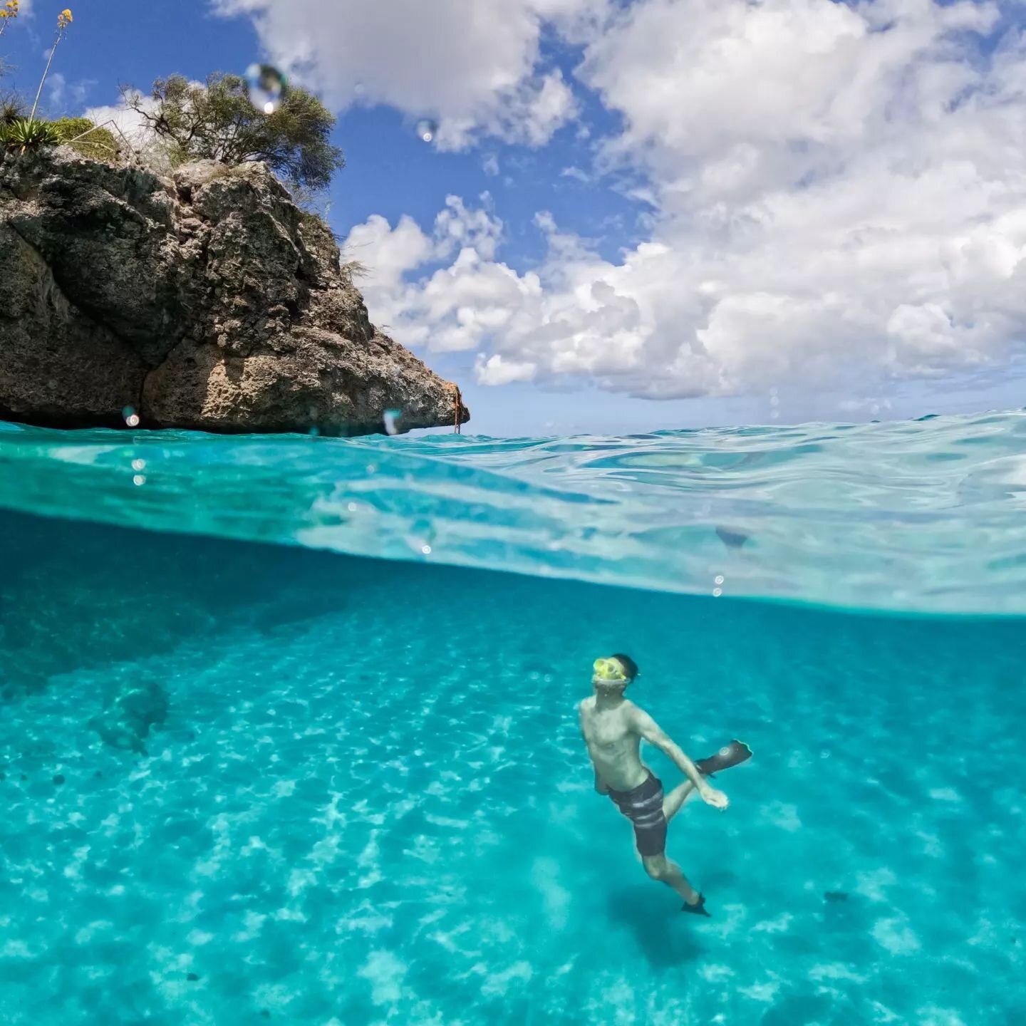 Blue skies and crystal clear waters...cant stop thinking about how amazing of a time @caseyadair58 and I had exploring everything that #Curacao had to offer. Is it too soon to go back?!

#snorkelingtrip #crystalclearwater #polarpro #domeshot #goprohe