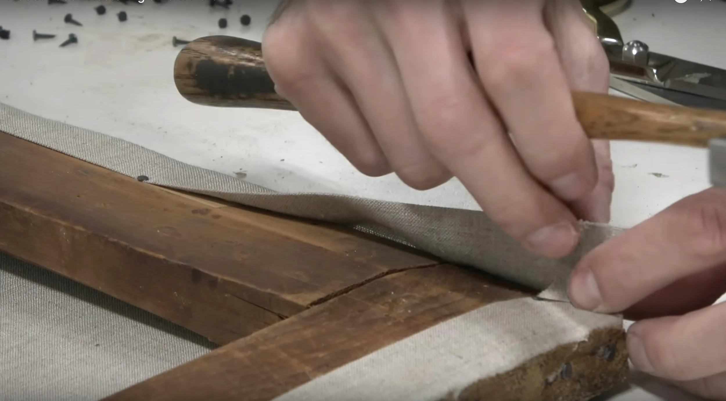 Finishing the Back of the Painting