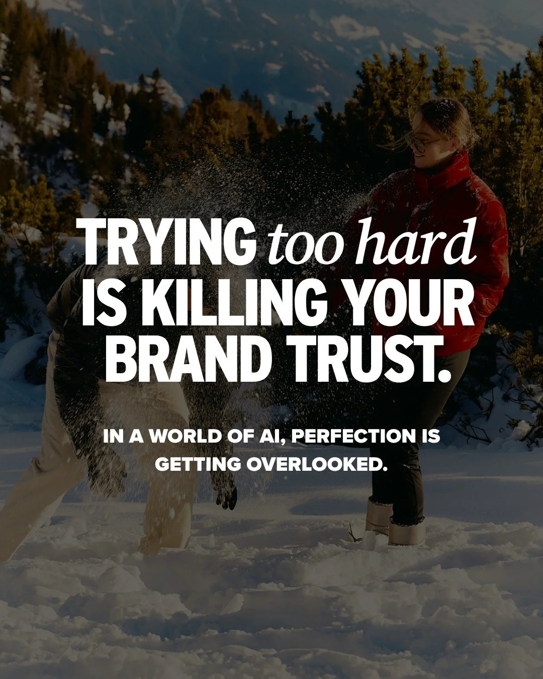 Perfect visuals. Scripted messaging. Controlled execution.
It worked &mdash; until everything started to looking all the same.

Now we&rsquo;re in a world flooded with AI and generated content. And when everything feels polished, people stop paying a