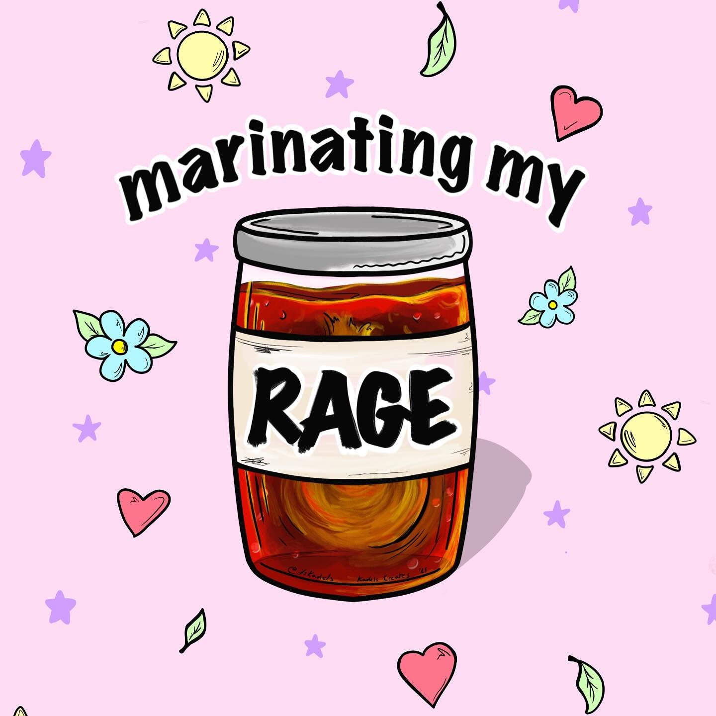 Lil&rsquo; additional art appreciation post for Marinating My Rage 💖☺️ I&rsquo;m considering art prints&hellip; if you&rsquo;re interested, lemme know! 

#kadelscreates #itskadels #art #digitalart #resistance #equityforall #feminine #femininerage #l