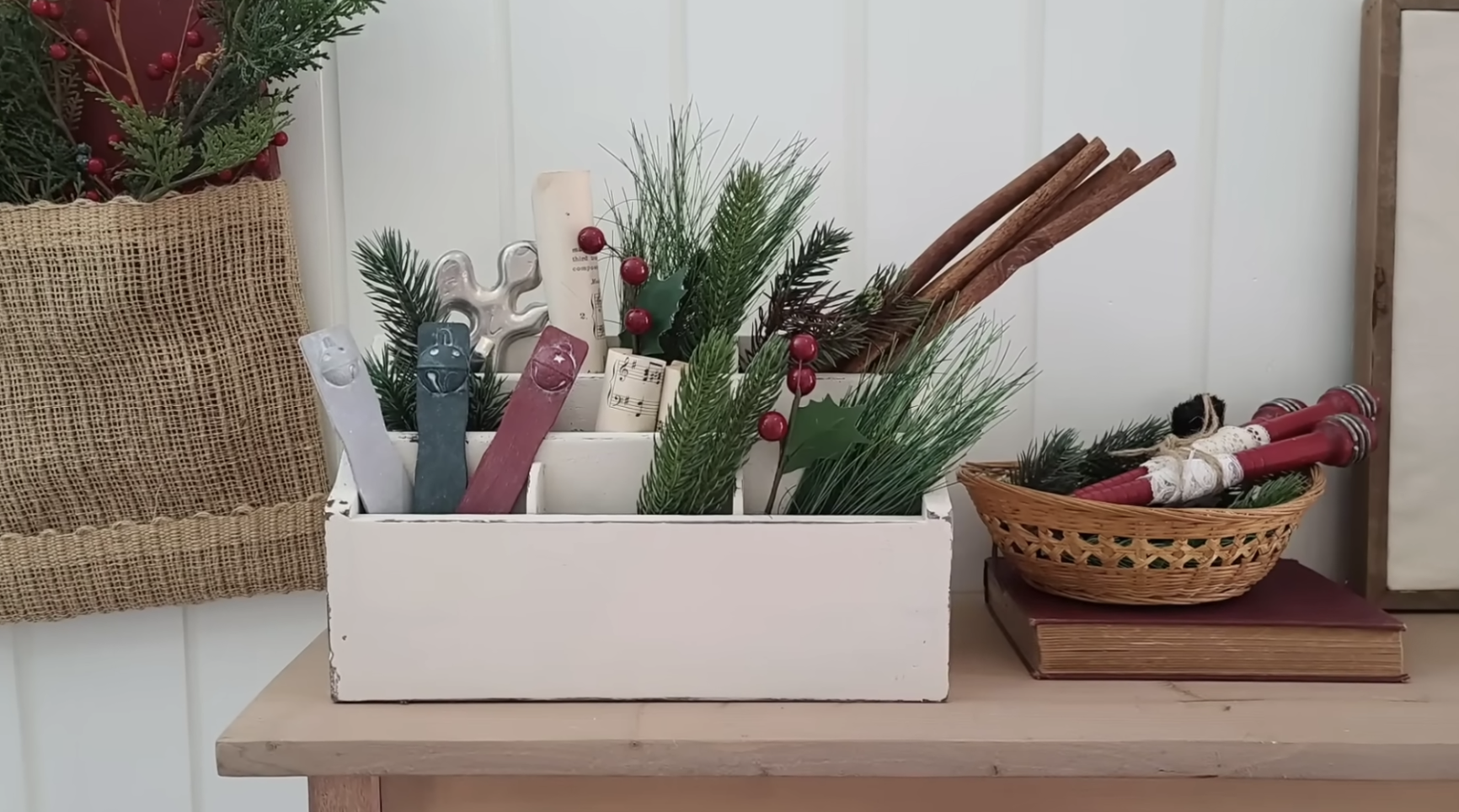 Reviving Vintage Decor: How To DIY A Thrifted Cubby Holder with Milk Paint for Christmas