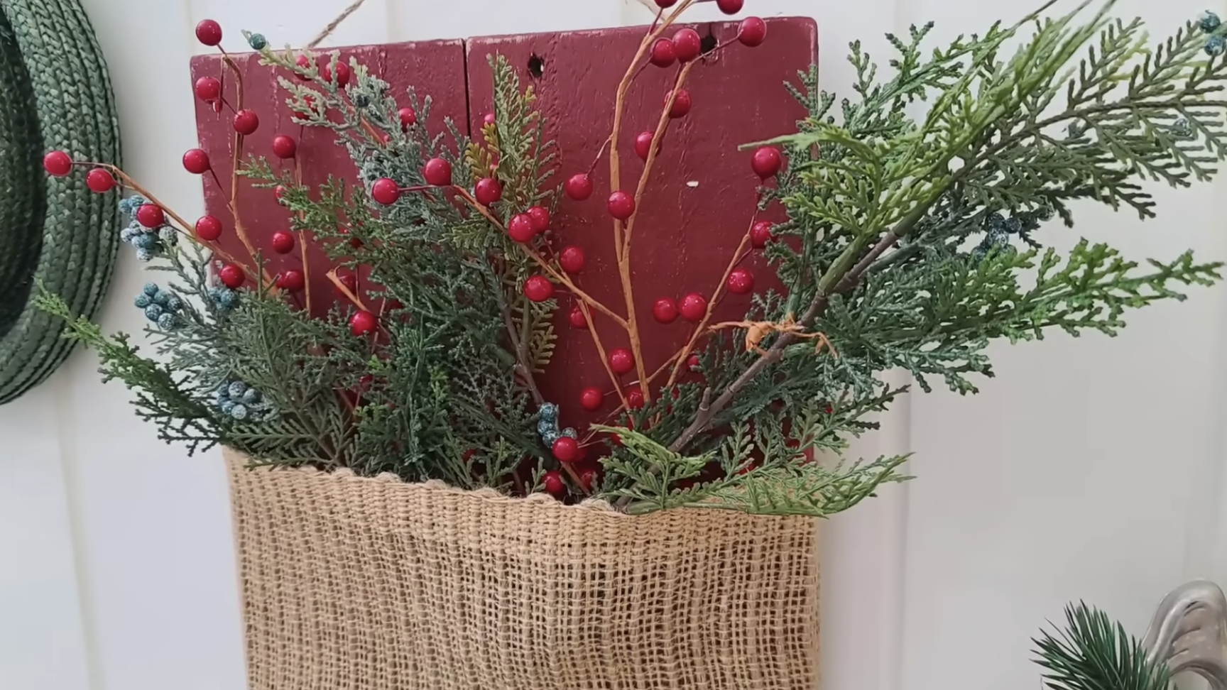 Christmas Craft Idea - How To Create Your Own Wooden Hanging Floral Decoration