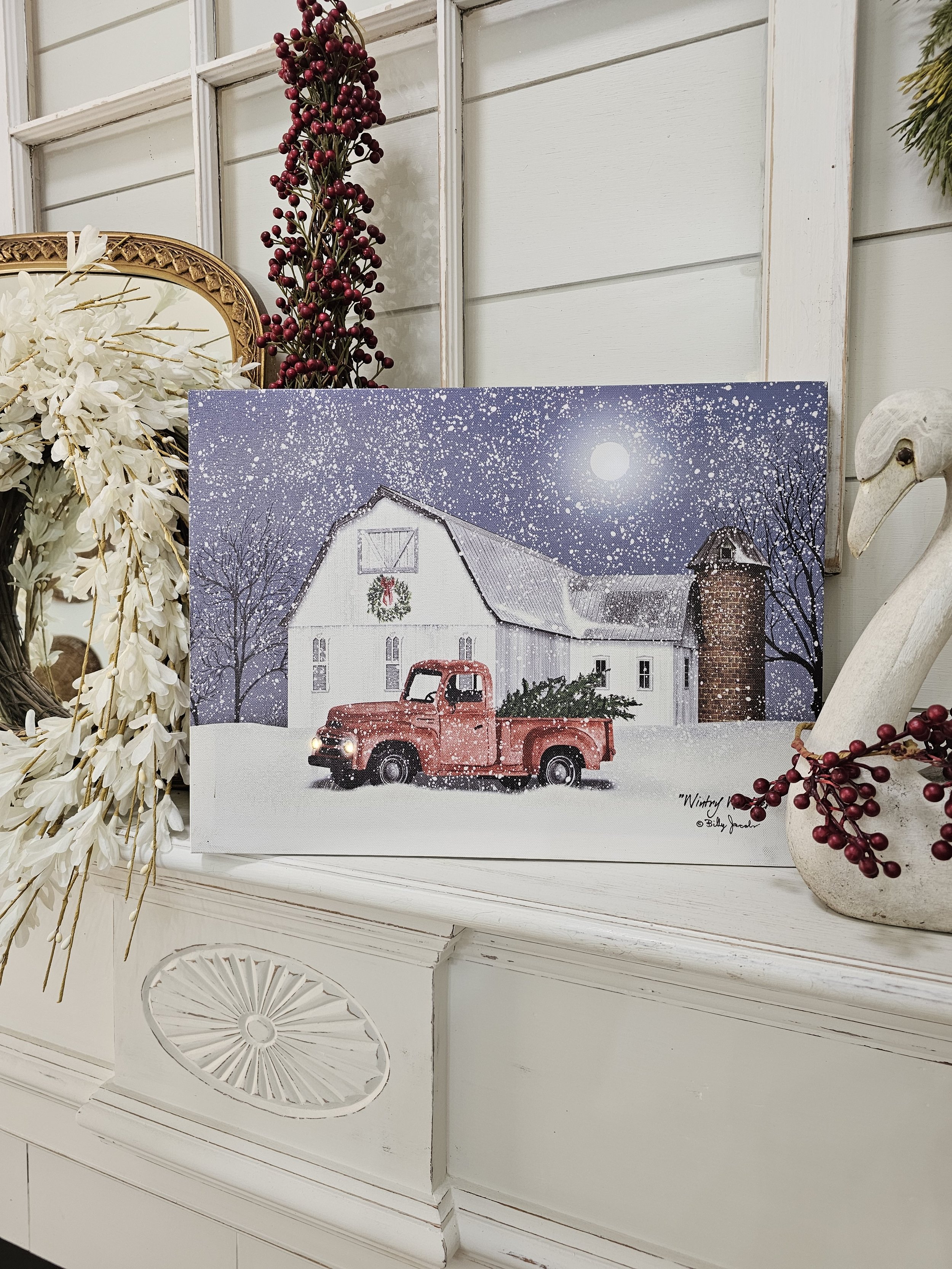12 x 16 LED Canvas - wintry weather