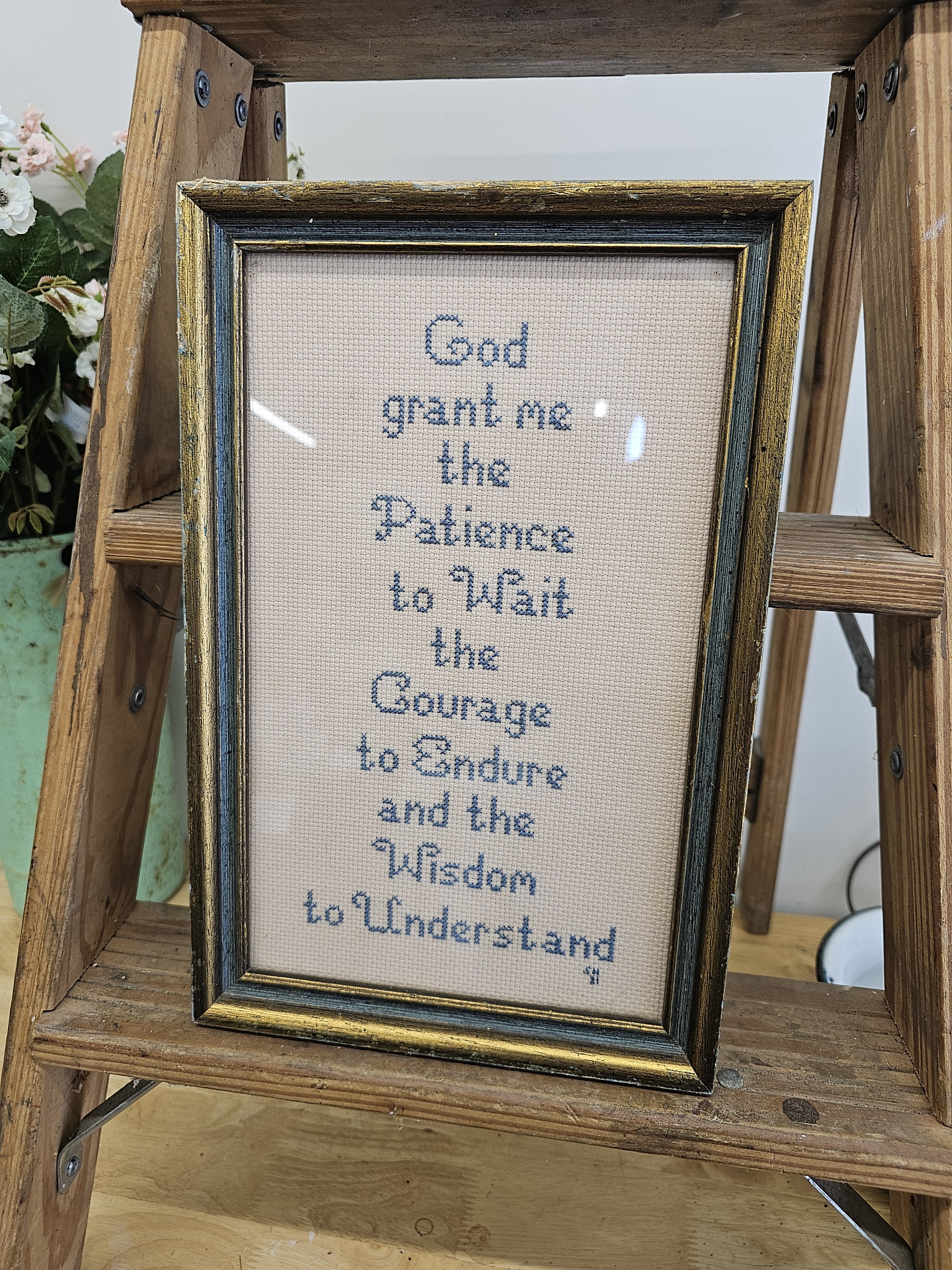 12" x 8" Cross stich art