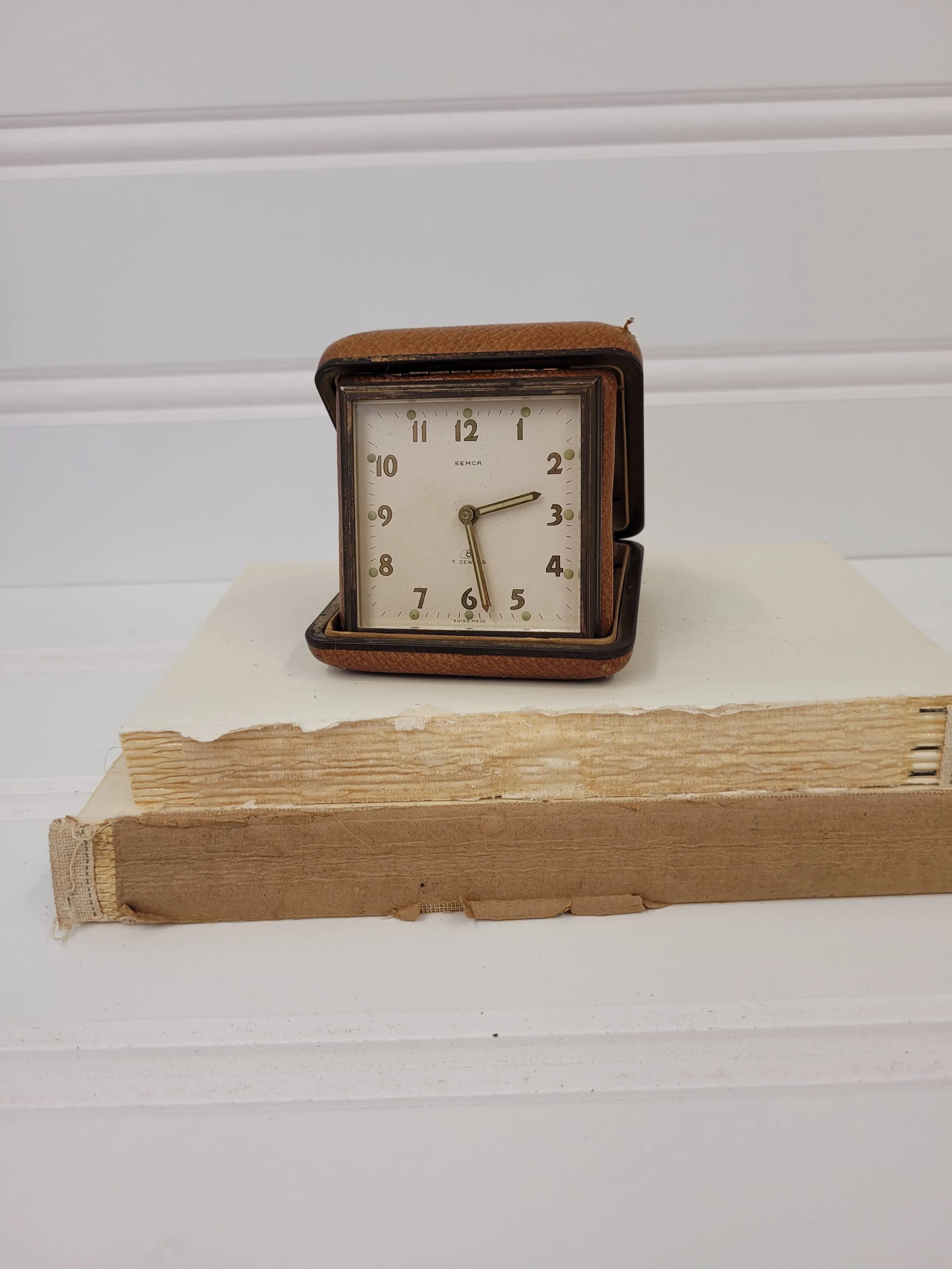vintage travel clock