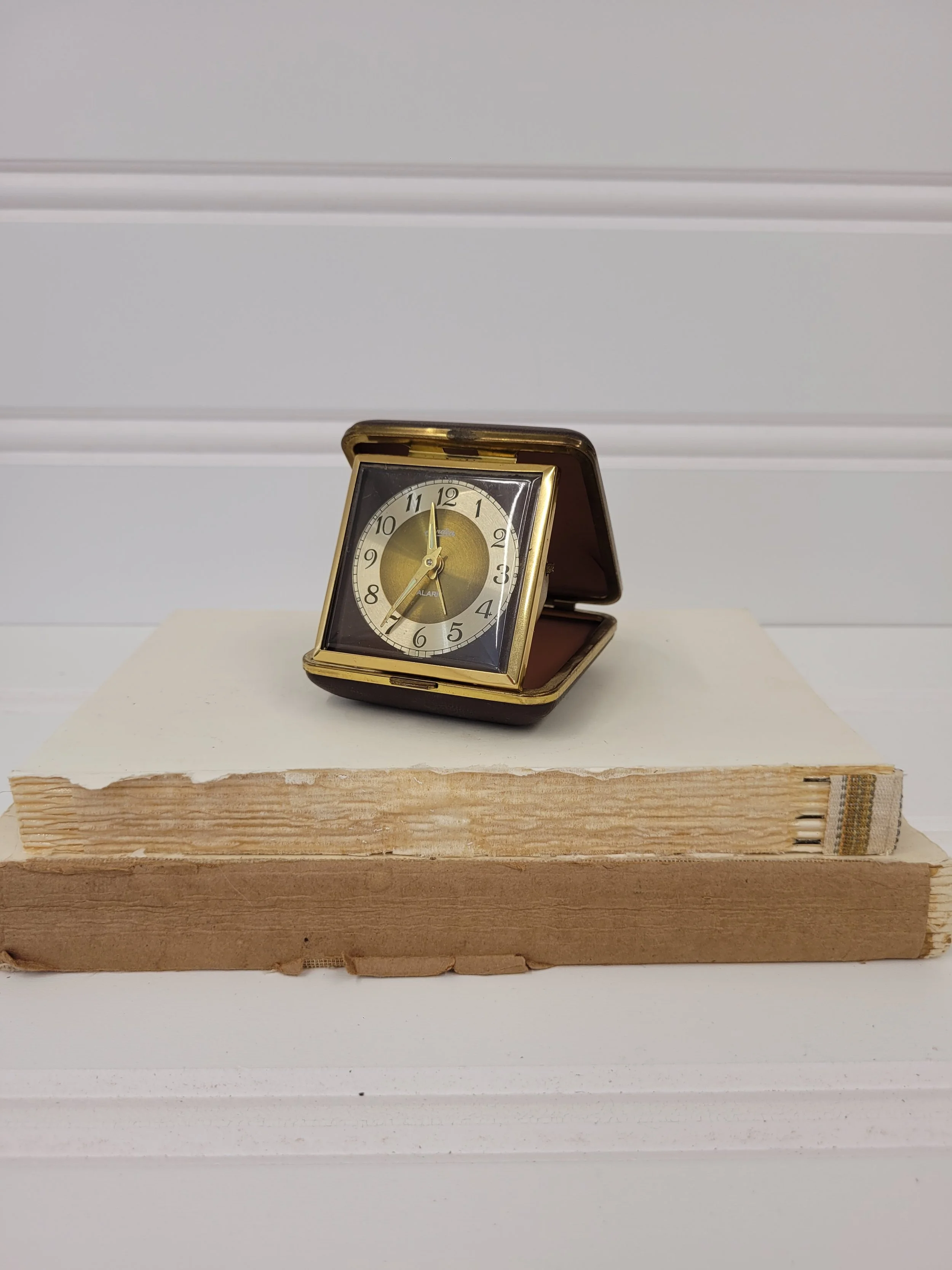 vintage travel clock