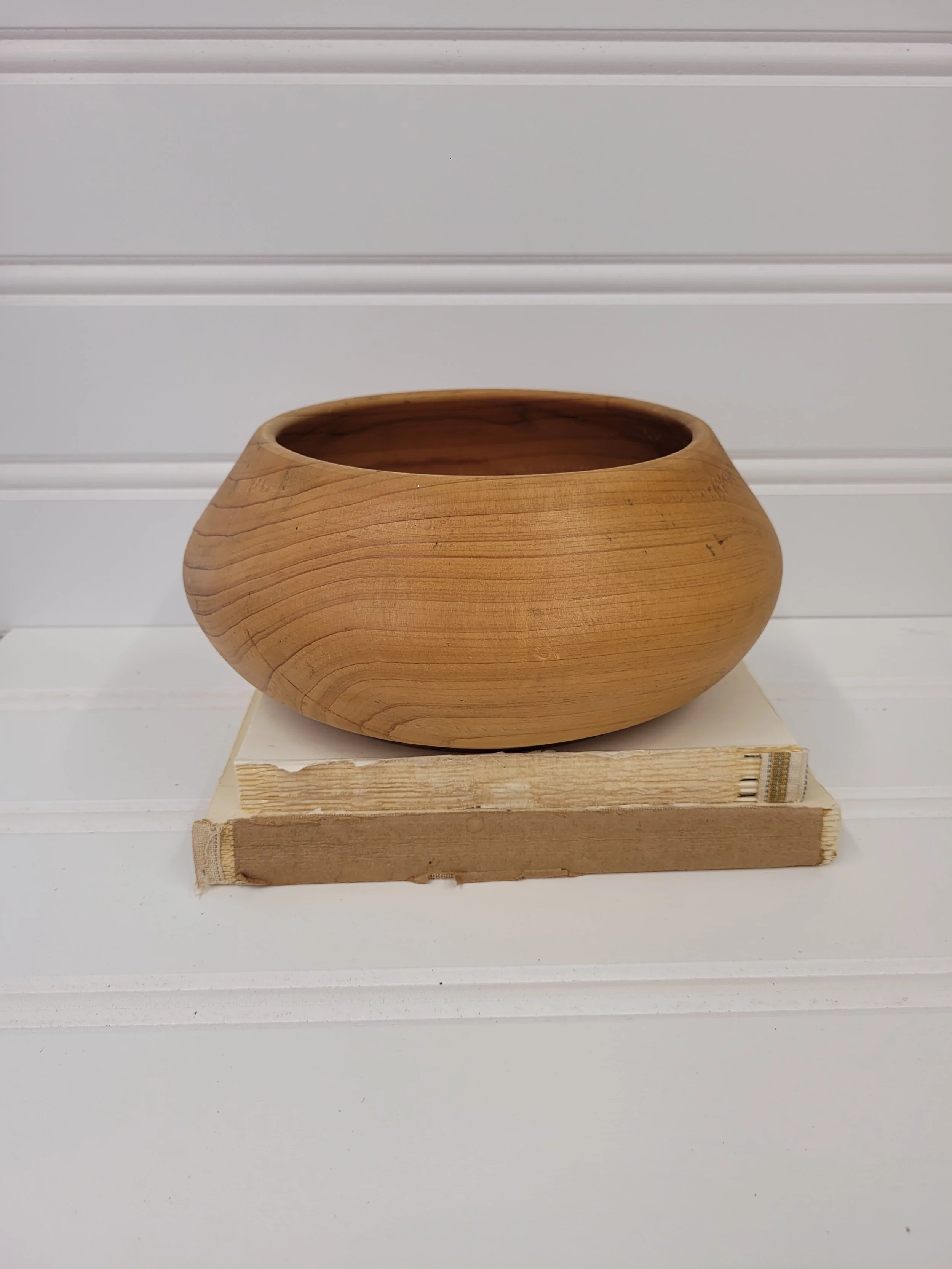 large hand turned wooden bowl