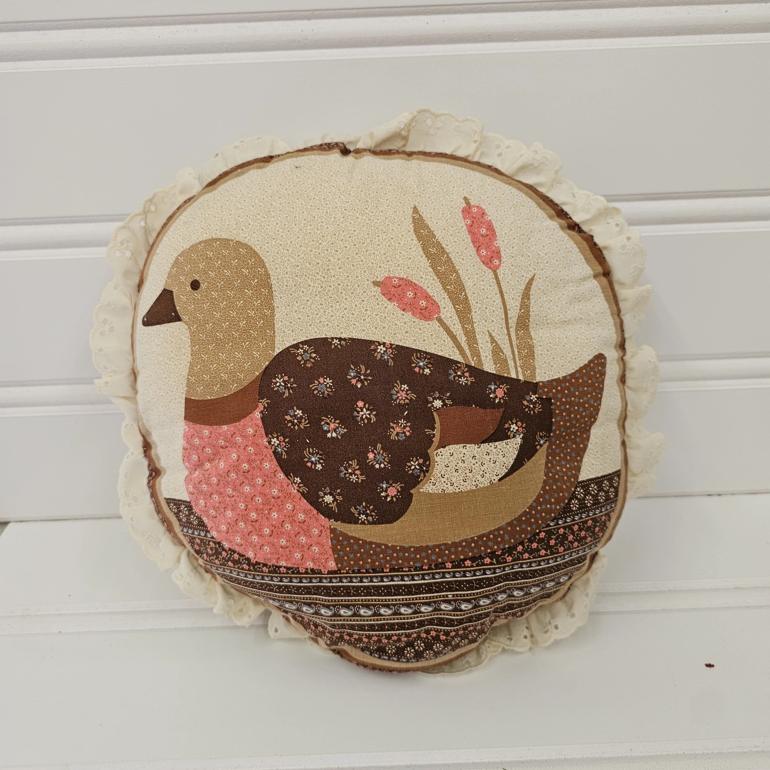 round handmade duck pillow