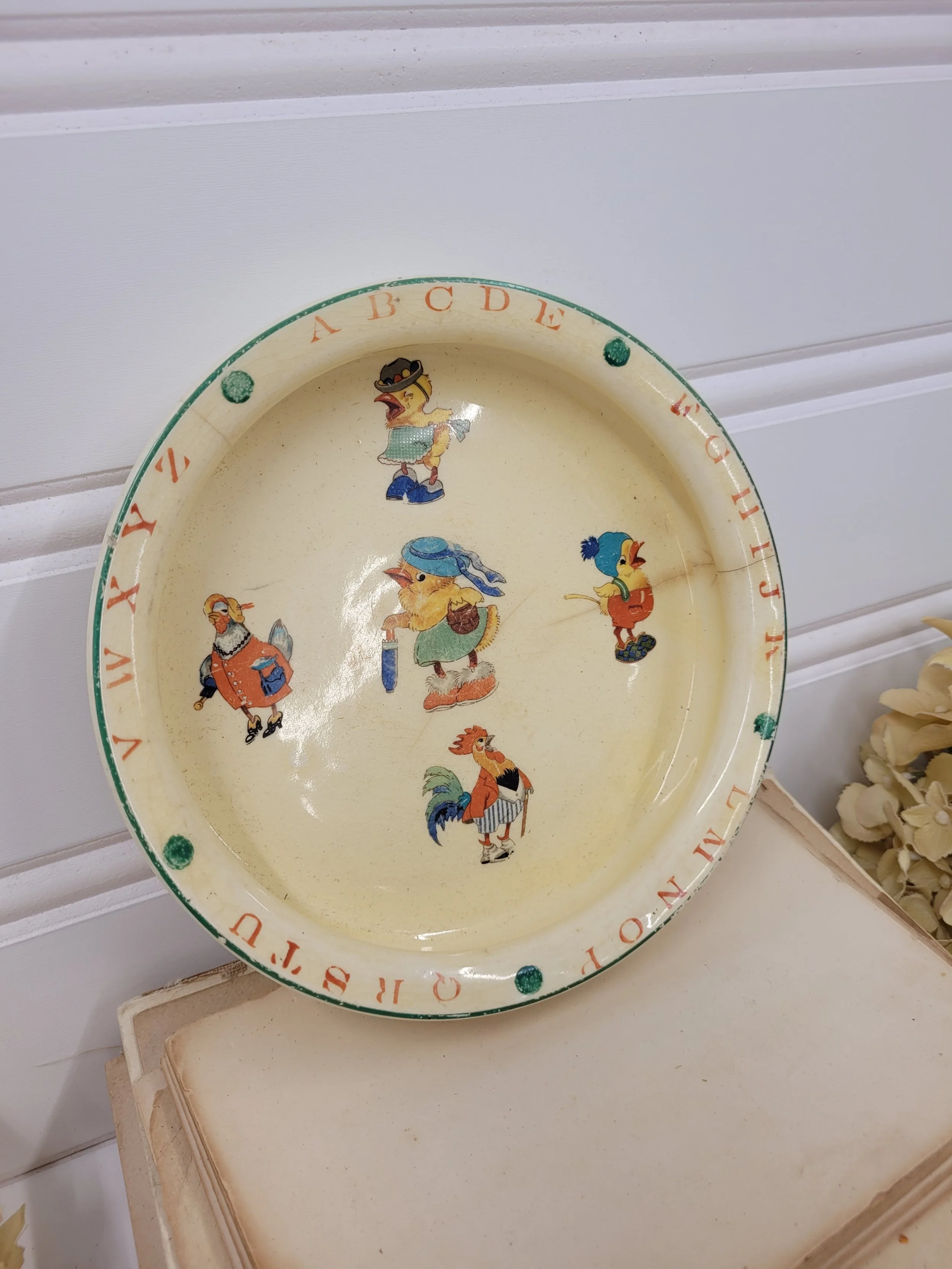 vintage ceramic childs bowl