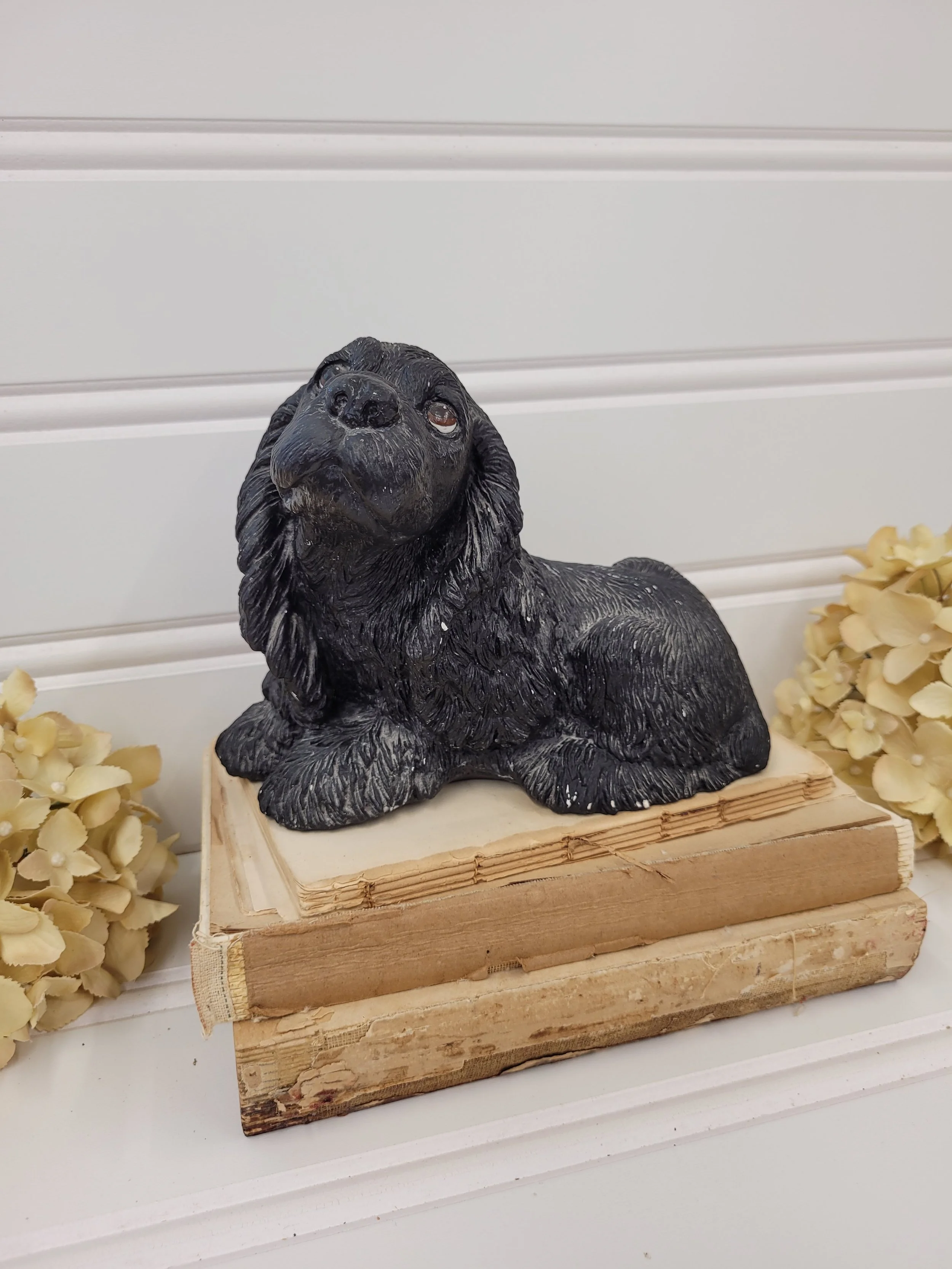 Chalkware dog- door stop