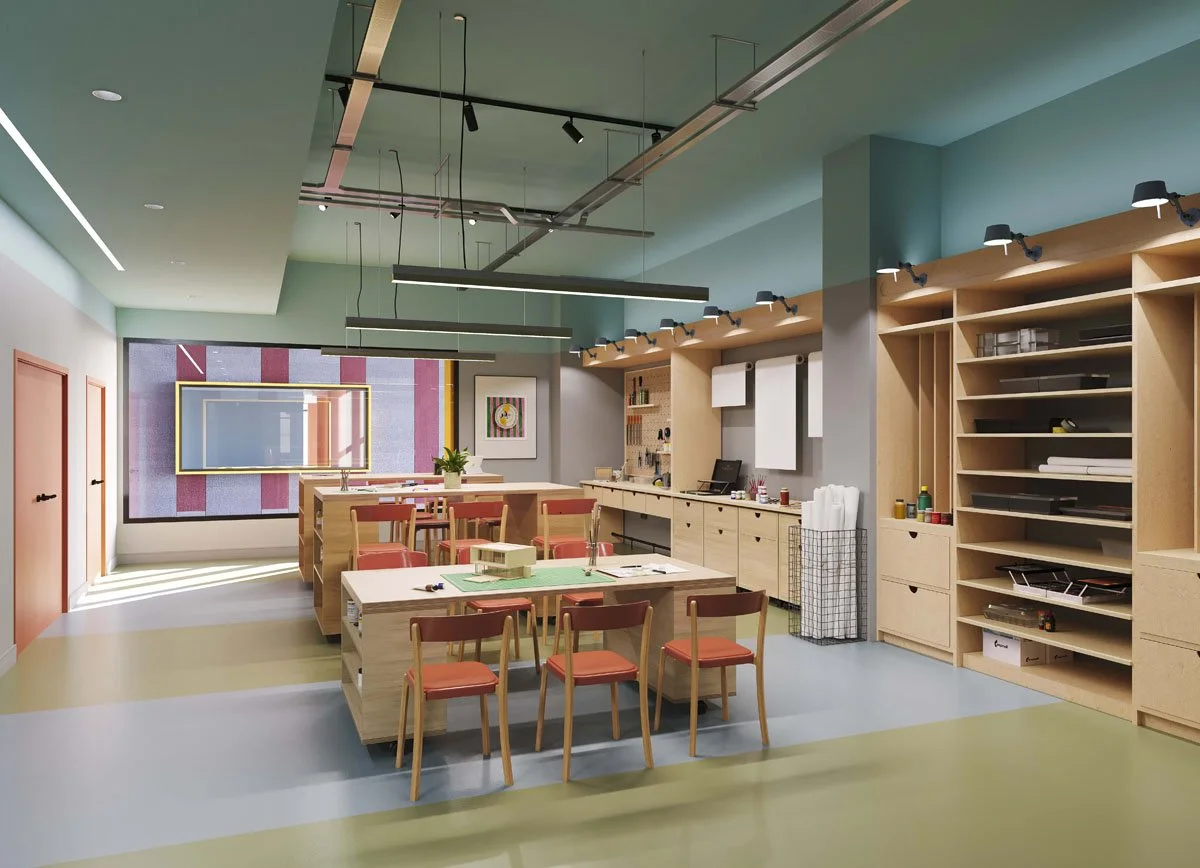    Communal craft / makers studio spaces