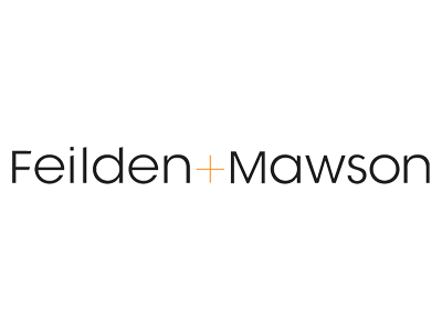 Feilden+Mawson logo with the text 'Feilden+Mawson' in black, with a plus sign between the names.