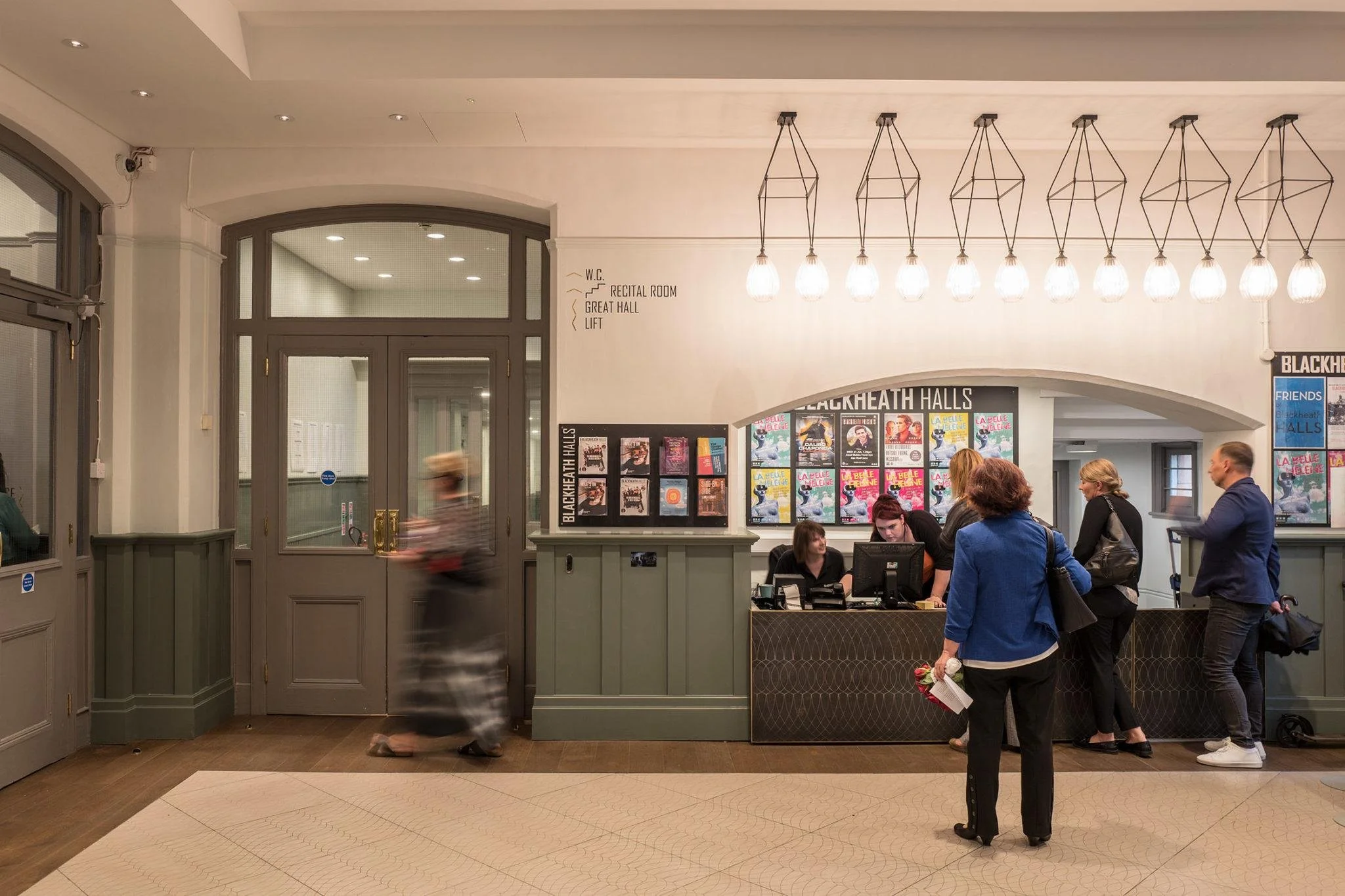 Reception space at Blackheath Halls, London