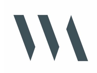 Stylized logo with three dark gray overlapping 'W' shapes on a white background.
