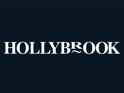 Hollybrook logo in white text on a dark background