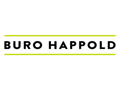 Logo with the words 'BURO HAPPOLD' in bold black letters, separated by two thin lime green lines.
