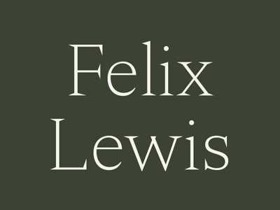 Text reading 'Felix Lewis' on a dark green background.