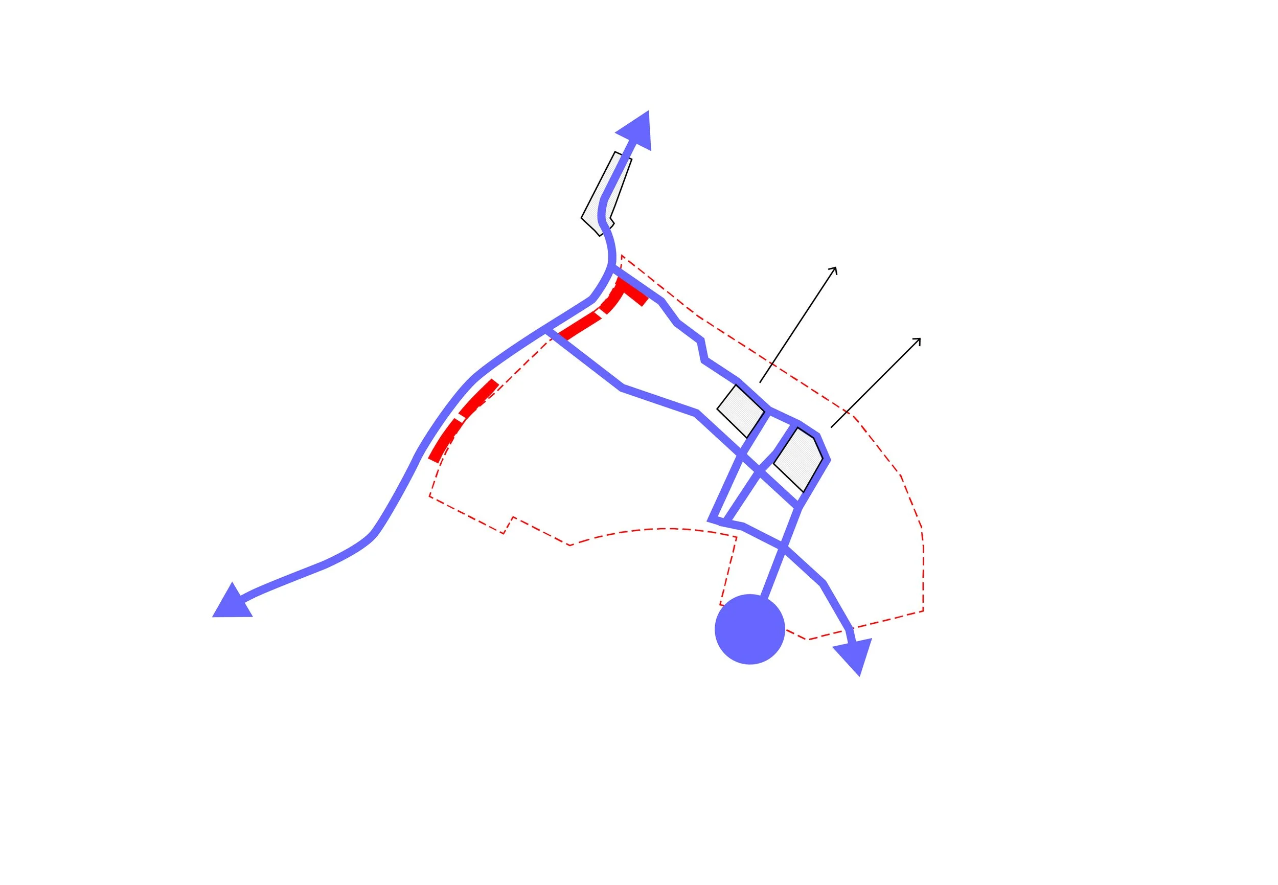 As part of Phase 3 a new transit center, plus new destinations atop the Bluff embankment, will shift pedestrian flows through the development.