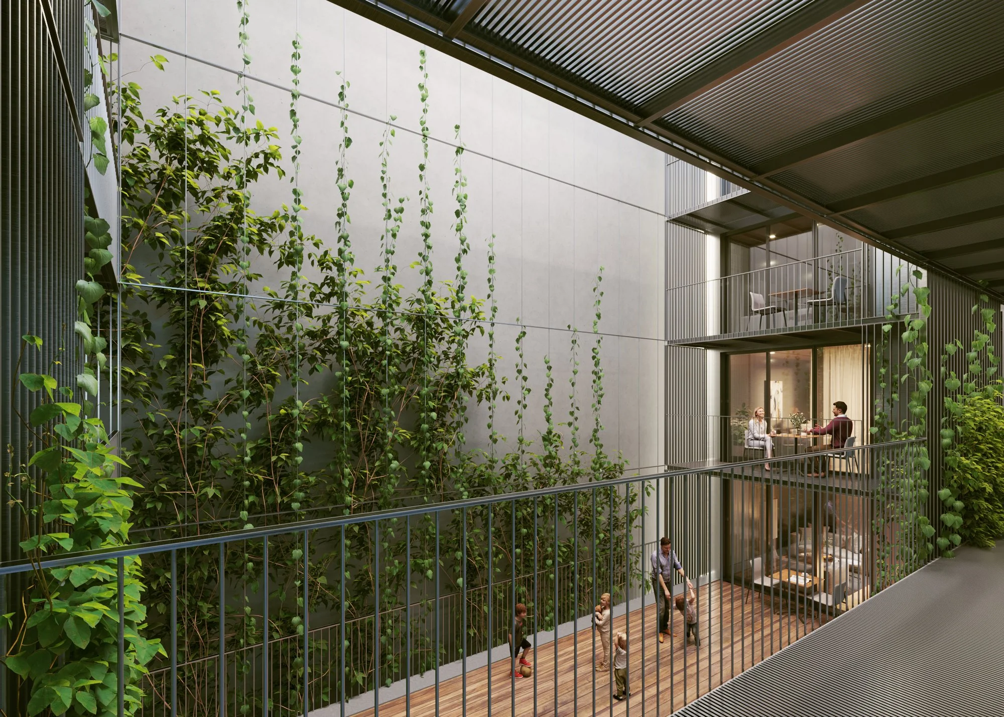 Courtyard with neighbouring buildings