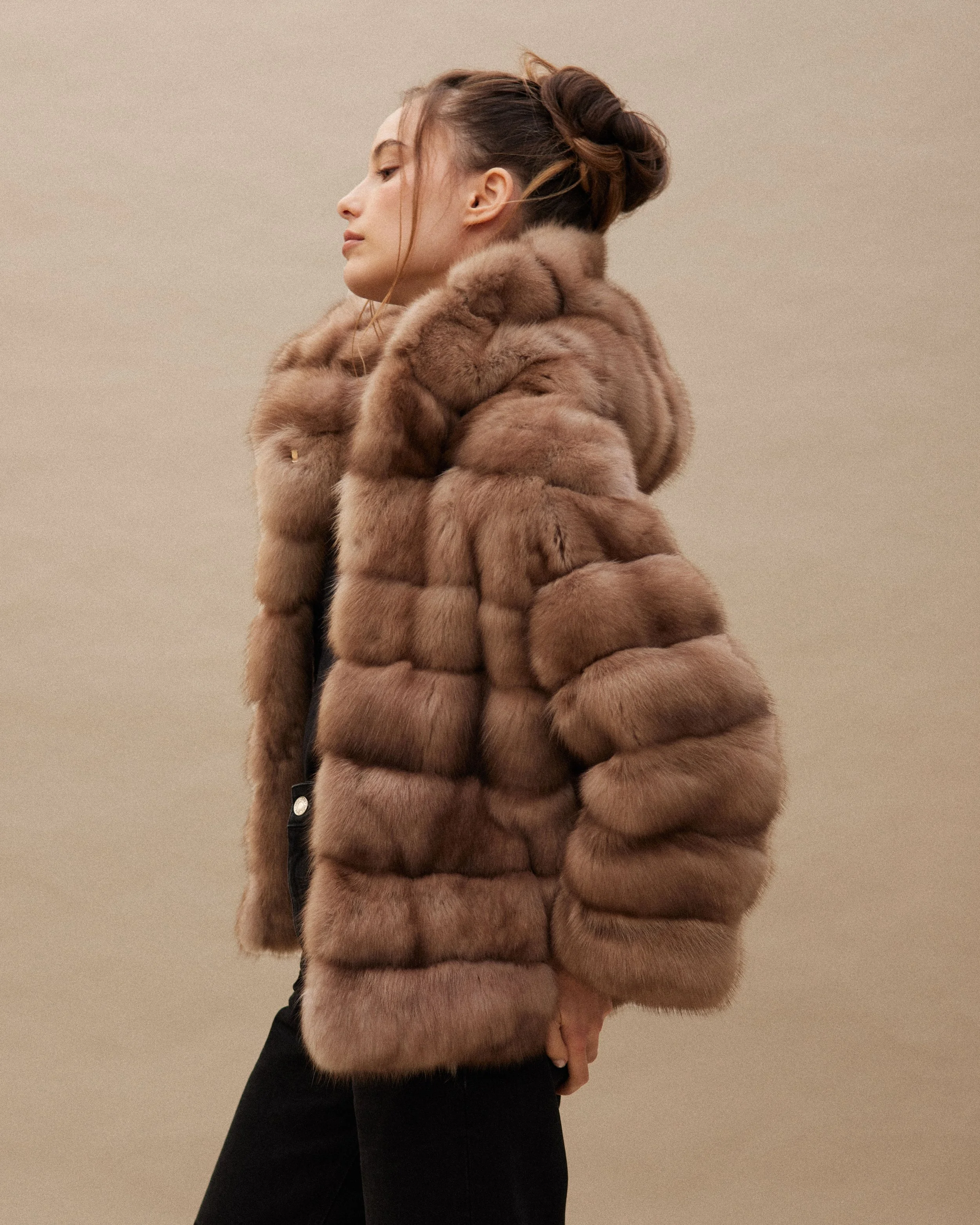 Light Tortora Sable with Hood 