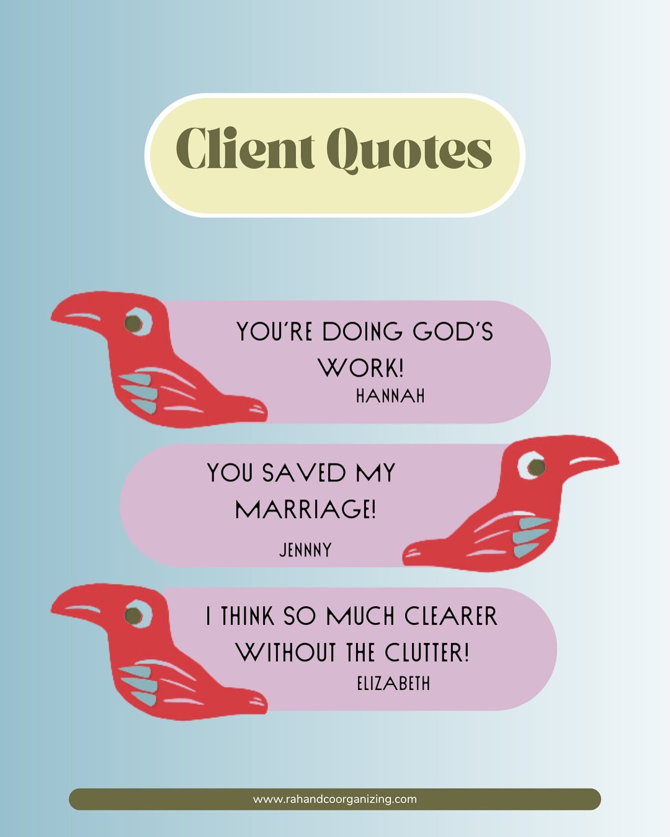 A little client love! 

As much as I love the immediate gratification of our work, hearing how it&rsquo;s personally helped each client makes it even better!! 

There&rsquo;s still a month left of 2024!! Reach out to be organized and ready for 2025!!