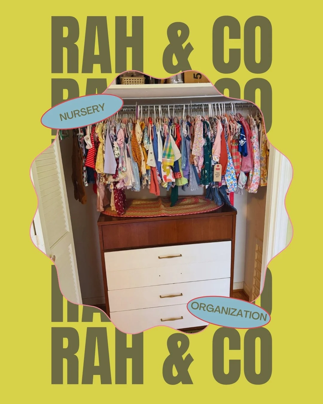 Nursery Organization is essential!! 
Less clutter means less stress and more ease.