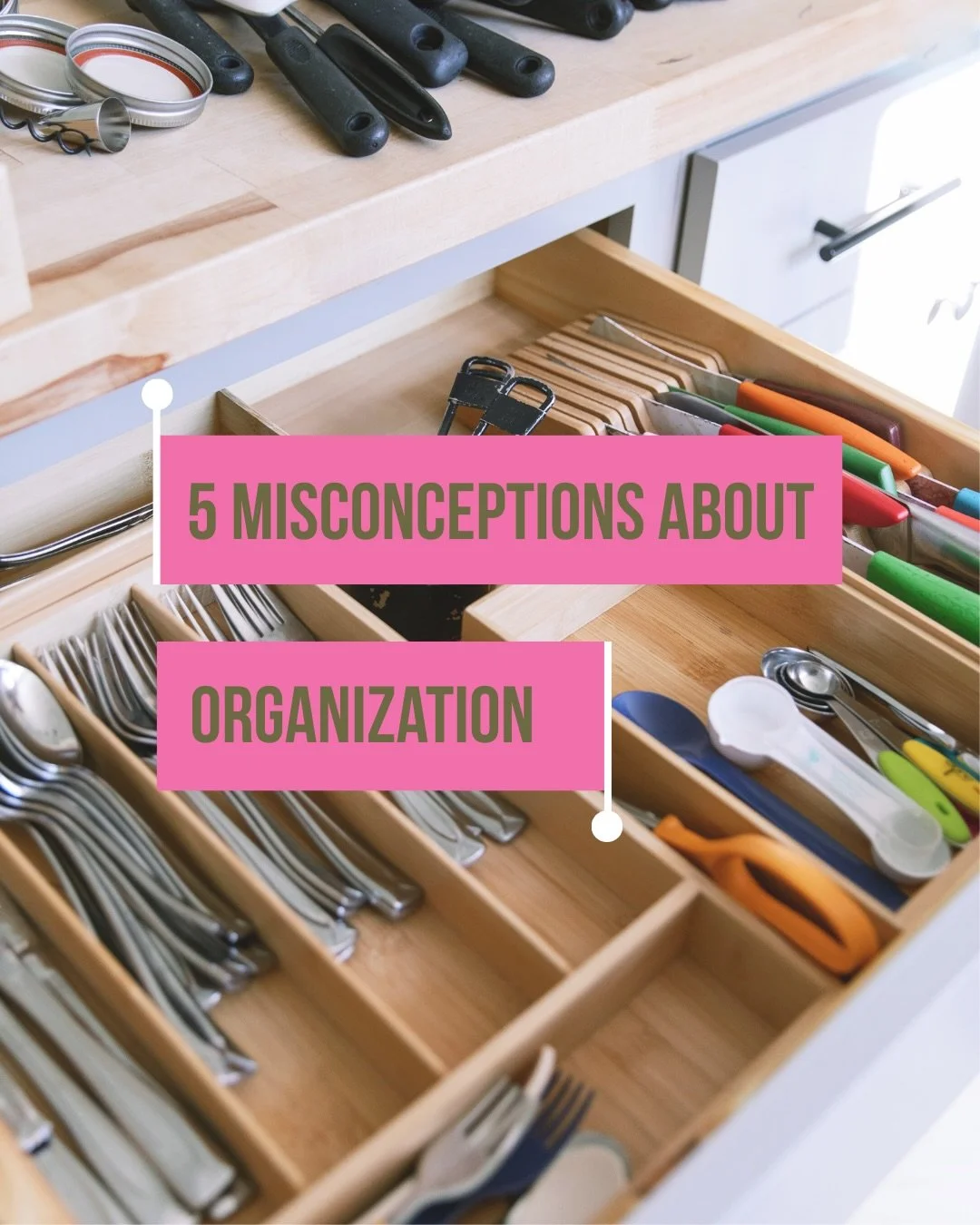 Misconceptions about organizing can hold you back! Let us help you create a space that inspires you! 💘⭐️🙌