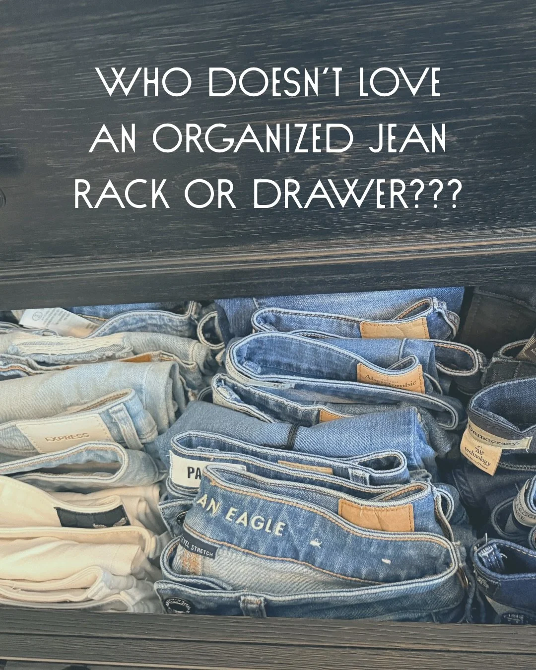 Because nothing beats a closet where every pair has its place 💙👖🫂

#closetgoals #organizedhome #jeans #closetorganization #columbiasc