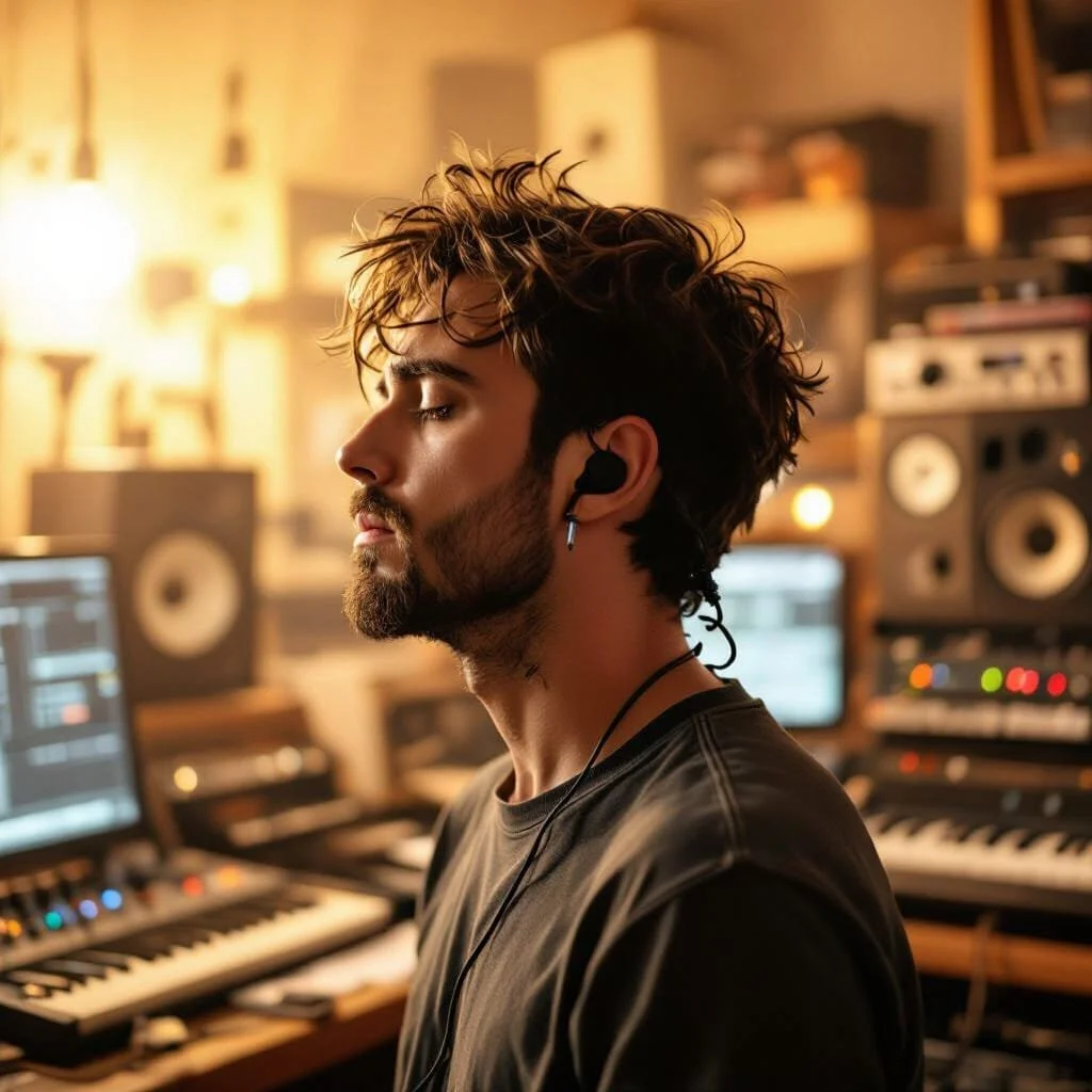 A musician exploring the brave new worlds available to an artist equipped with the Entanglion