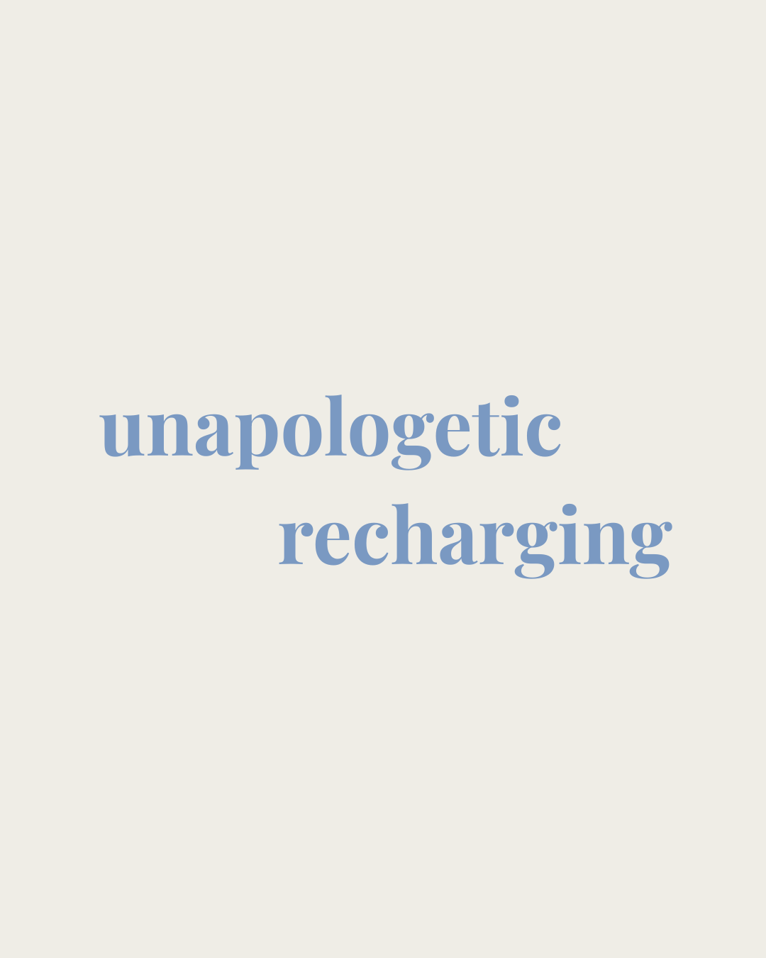 Unapologetic Recharging - Workshop