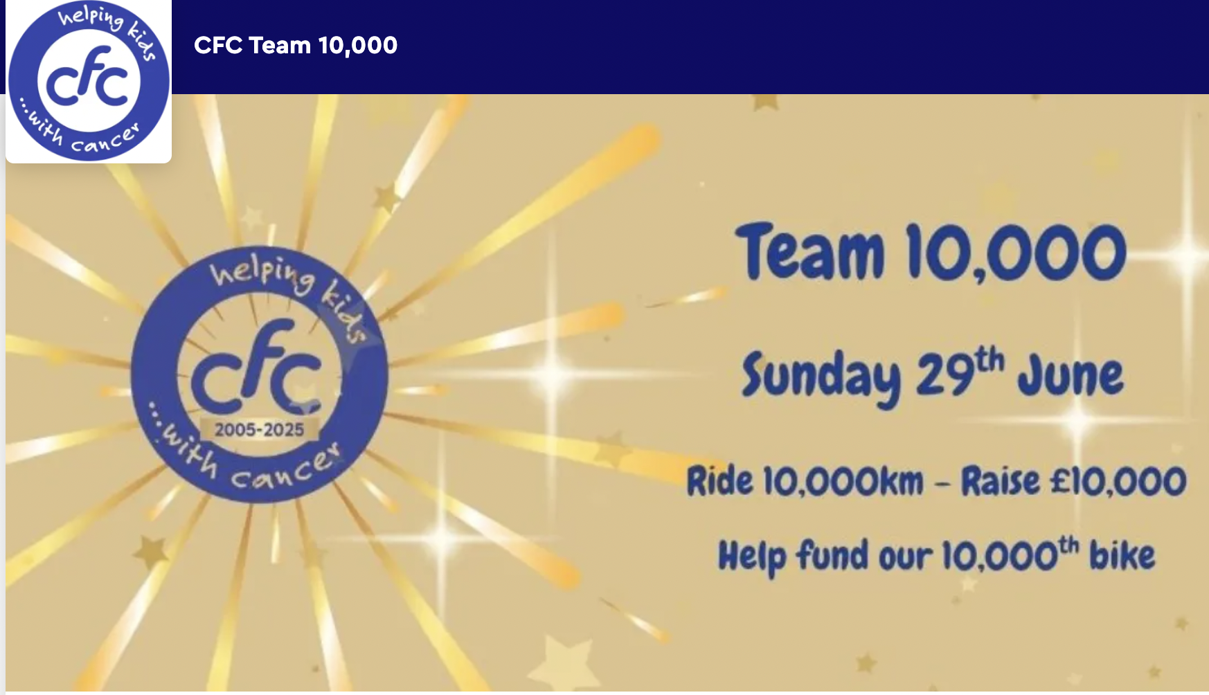 Cyclists Fighting Cancer - 29th June.
