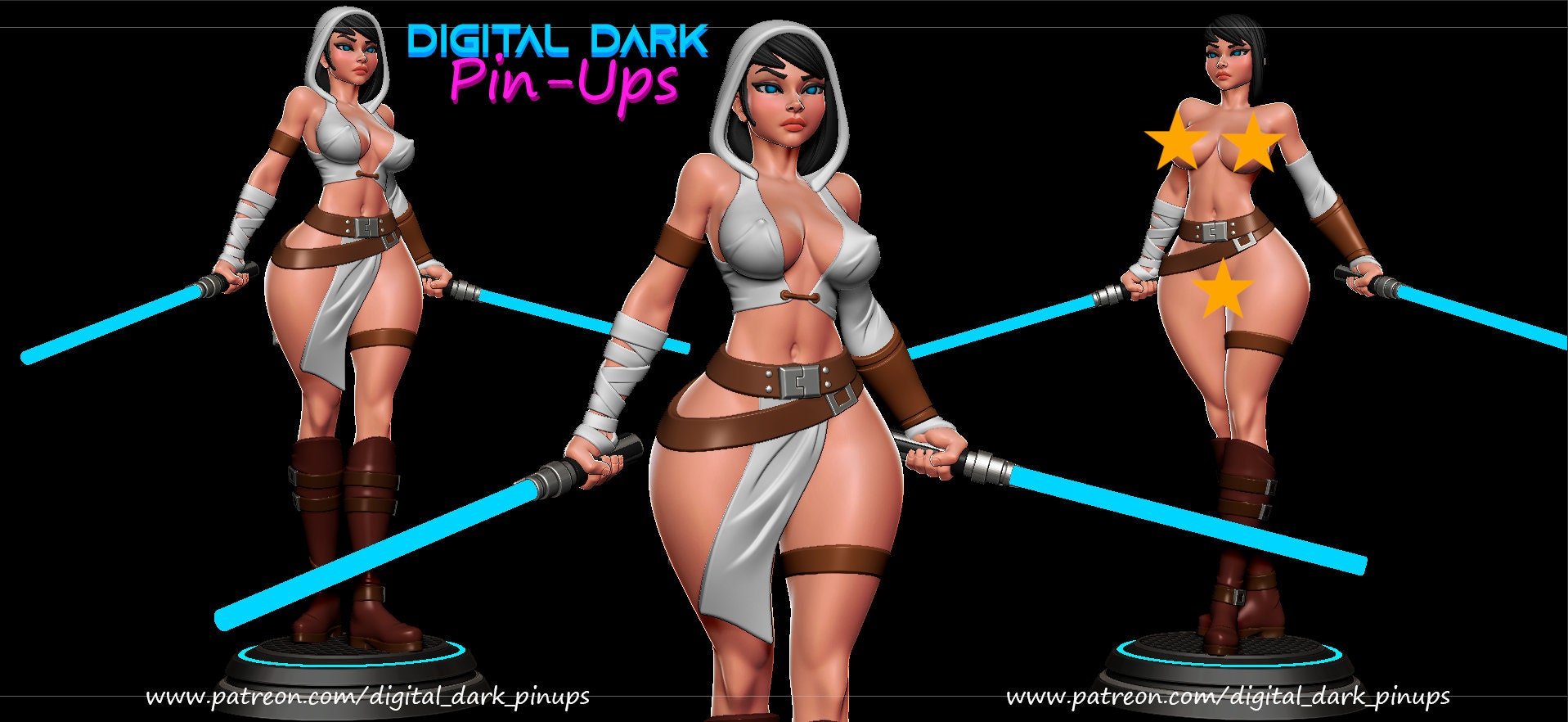 Digital dark pinup