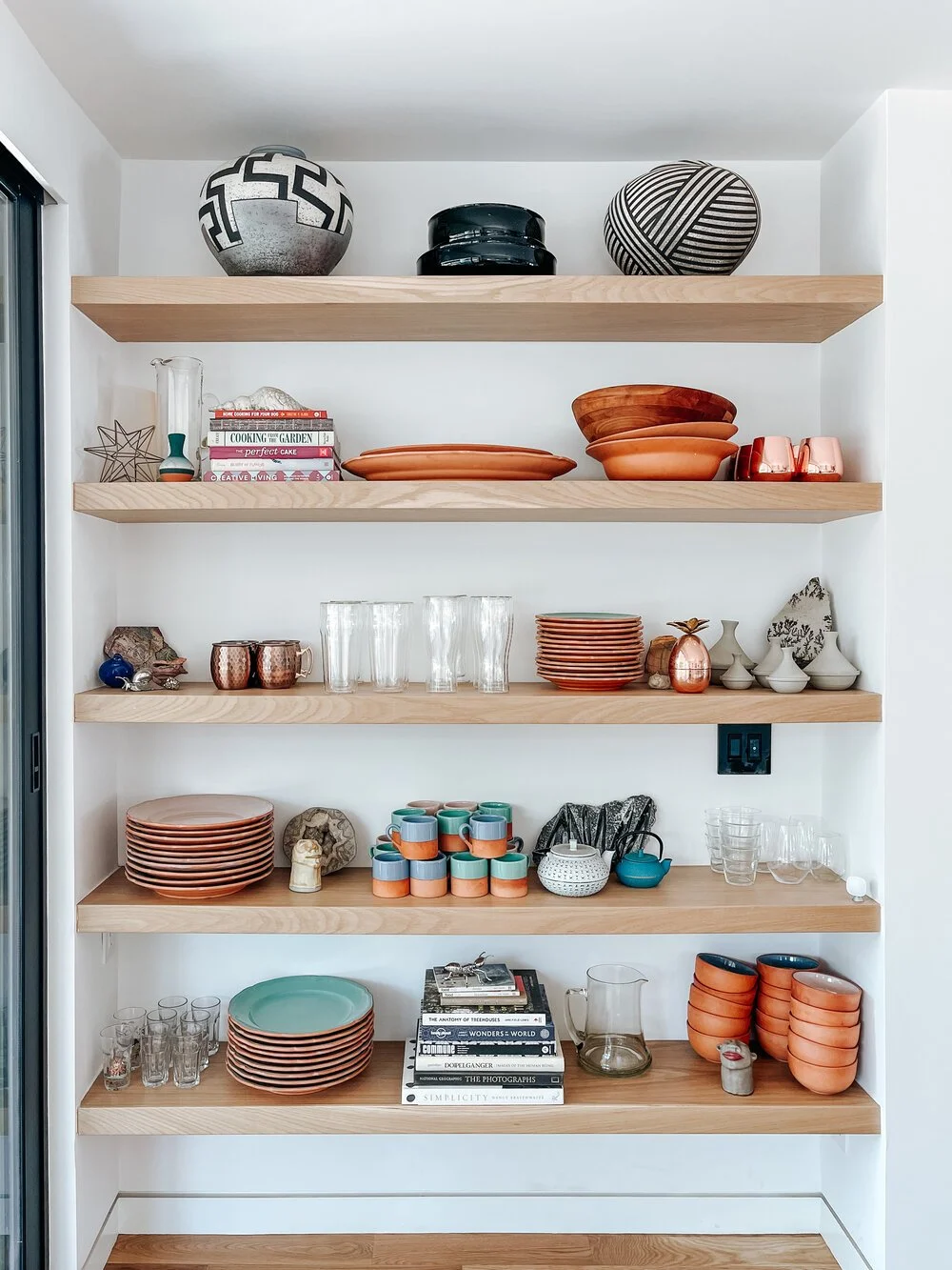 White Oak Floating Shelves